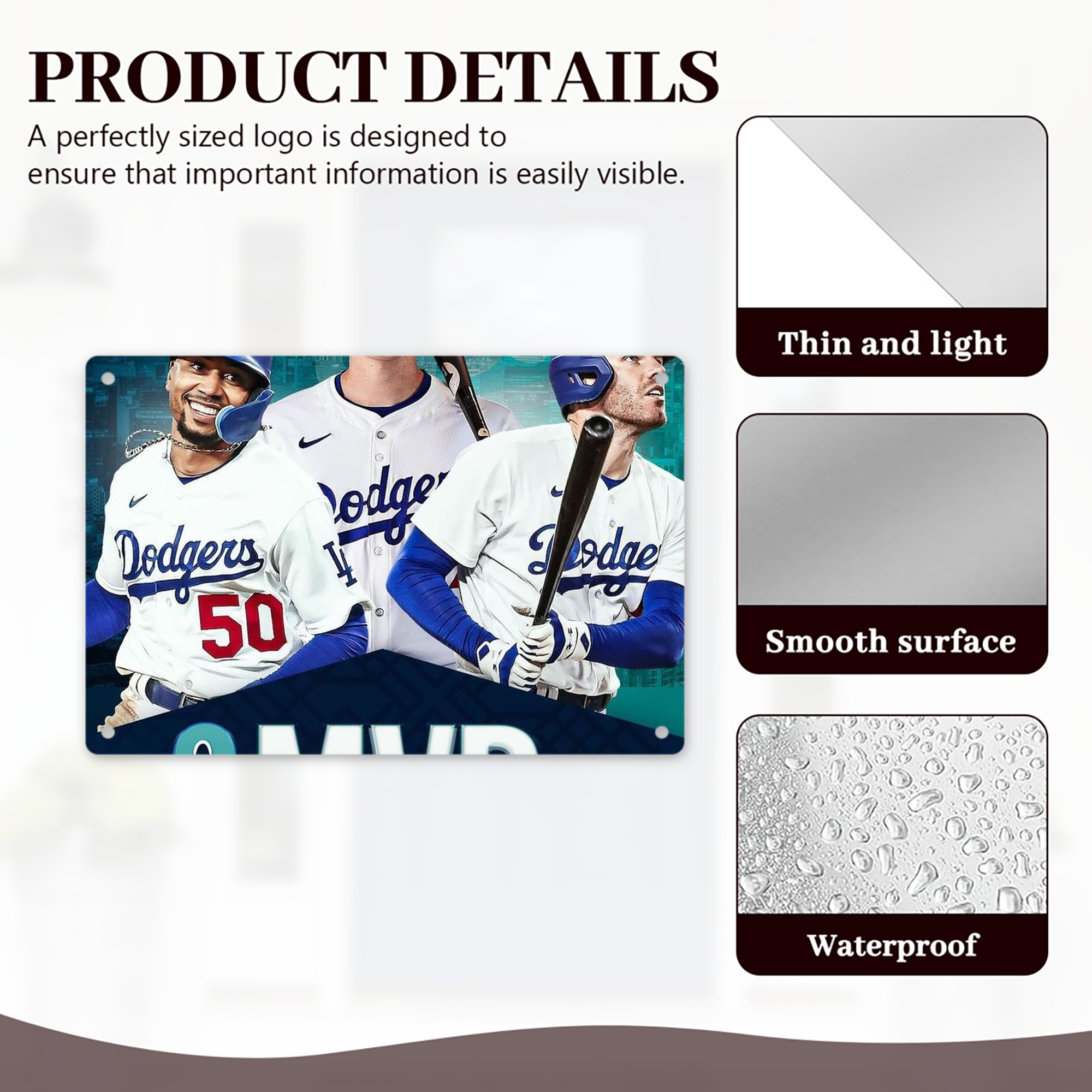  Decorative Aluminum Plaque – Horizontal Design – Durable, Stylish, Easy To Install – Ideal For Home, Office, Bar, And More