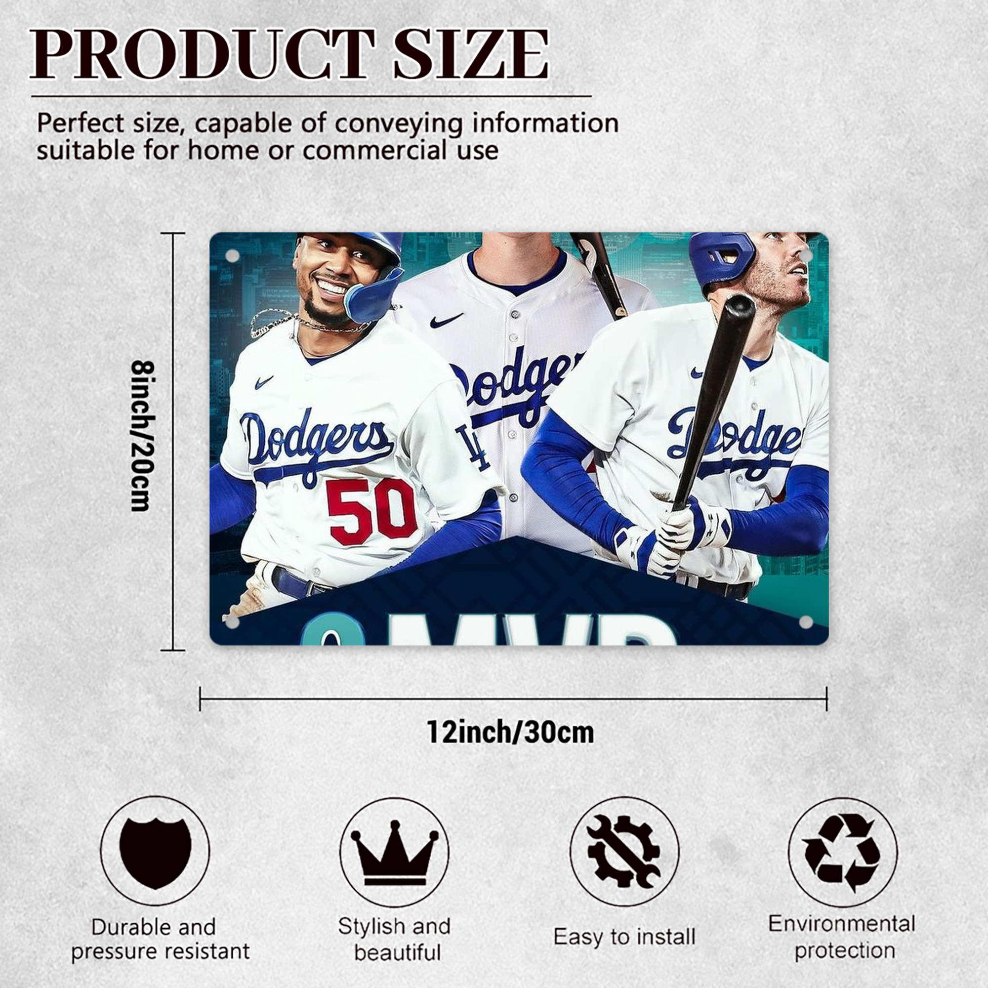  Decorative Aluminum Plaque – Horizontal Design – Durable, Stylish, Easy To Install – Ideal For Home, Office, Bar, And More