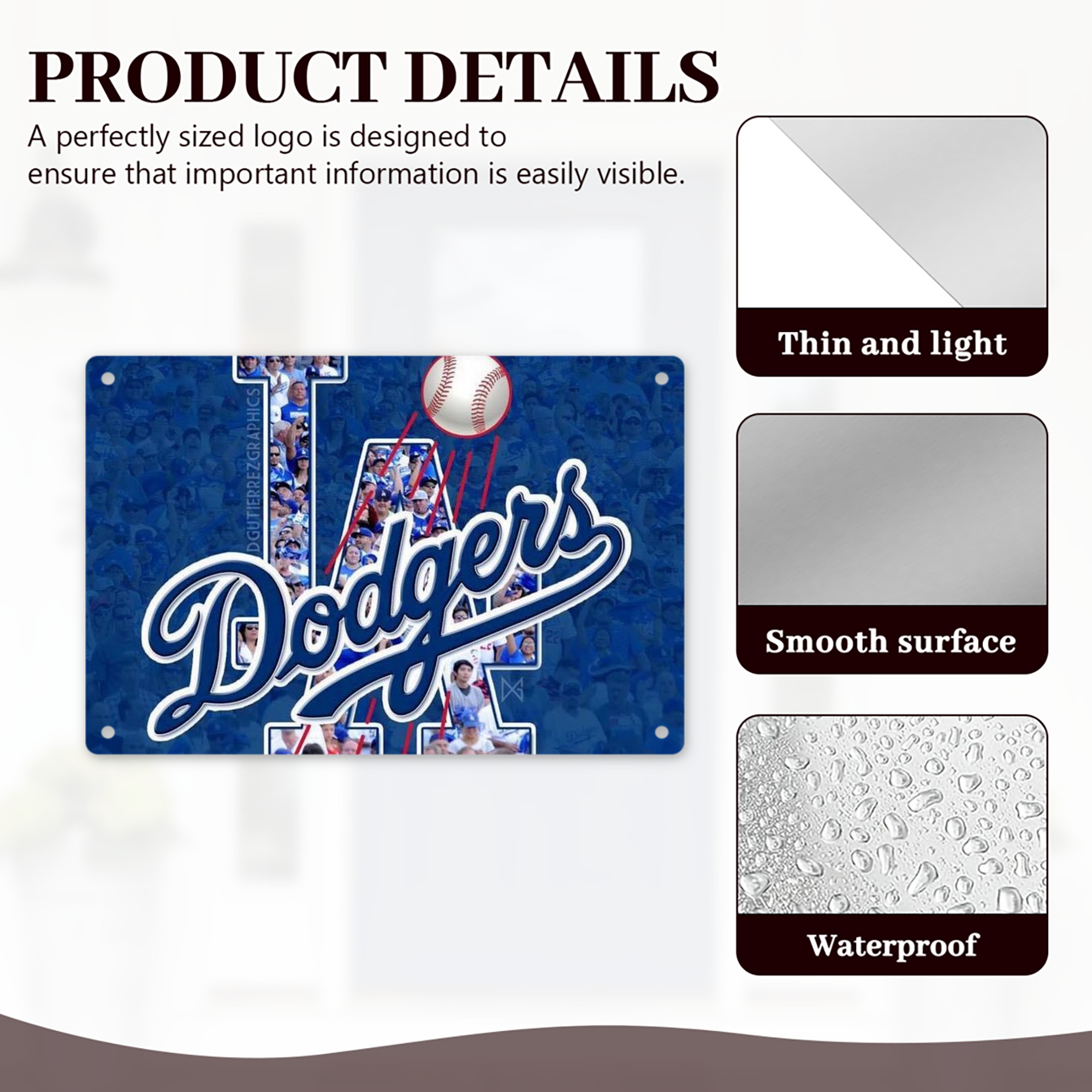  Decorative Aluminum Plaque – Horizontal Design – Durable, Stylish, Easy To Install – Ideal For Home, Office, Bar, And More