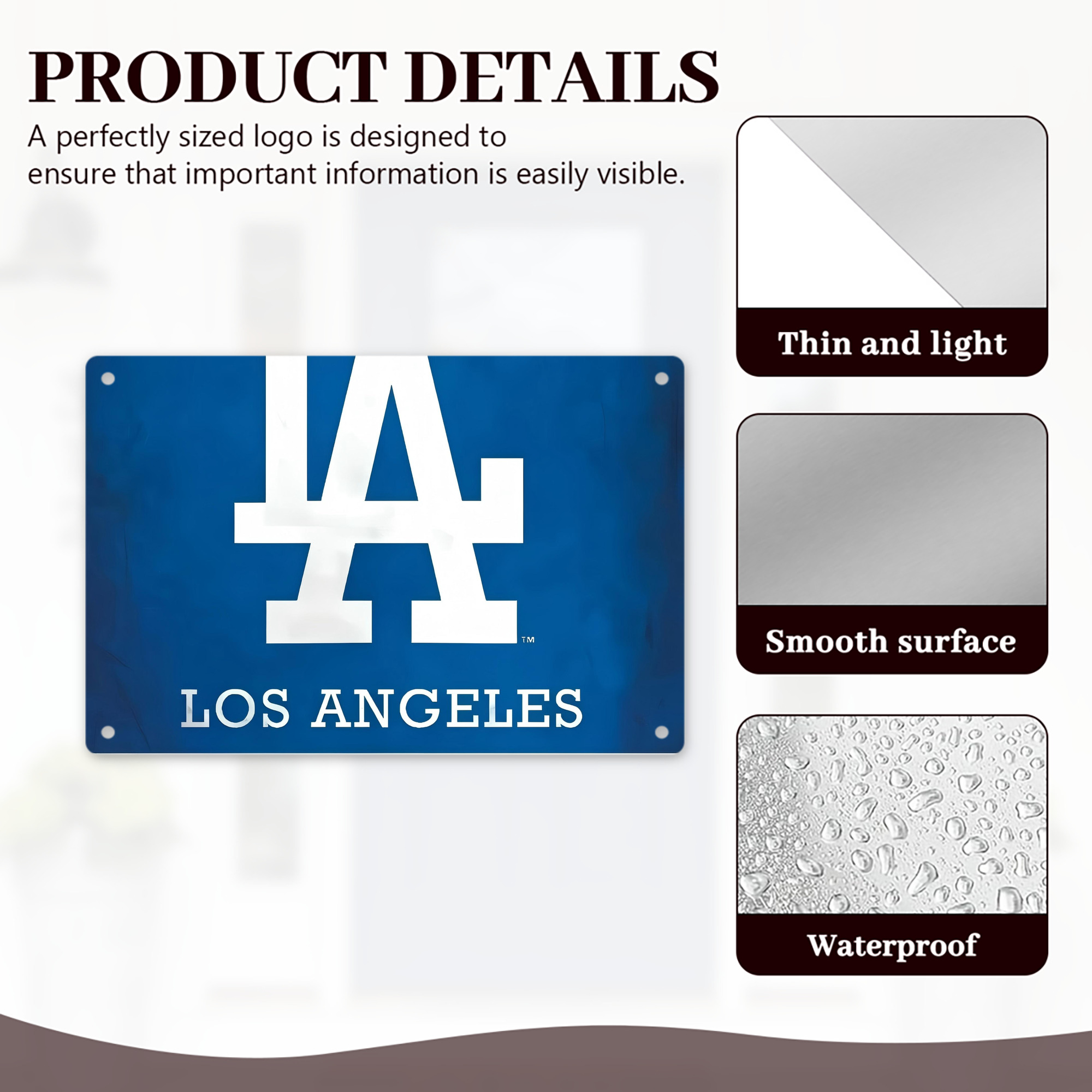  Decorative Aluminum Plaque – Horizontal Design – Durable, Stylish, Easy To Install – Ideal For Home, Office, Bar, And More