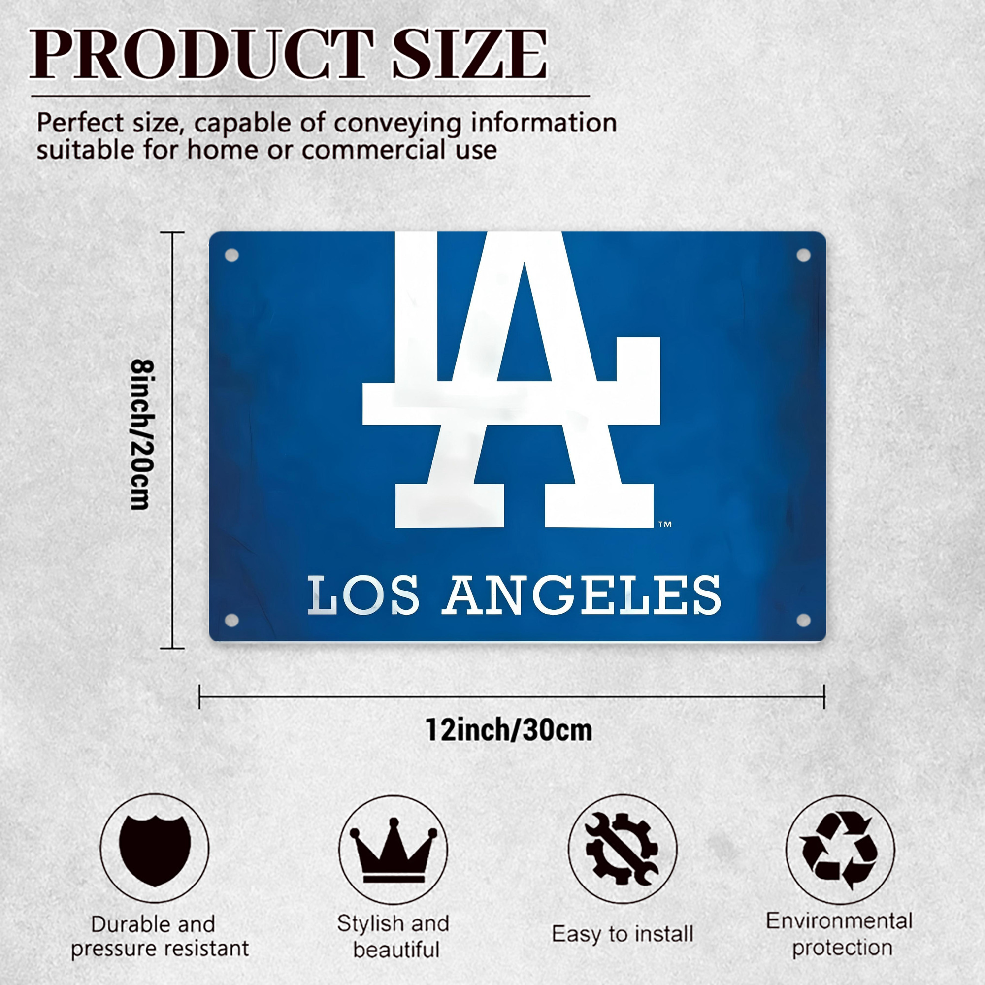  Decorative Aluminum Plaque – Horizontal Design – Durable, Stylish, Easy To Install – Ideal For Home, Office, Bar, And More