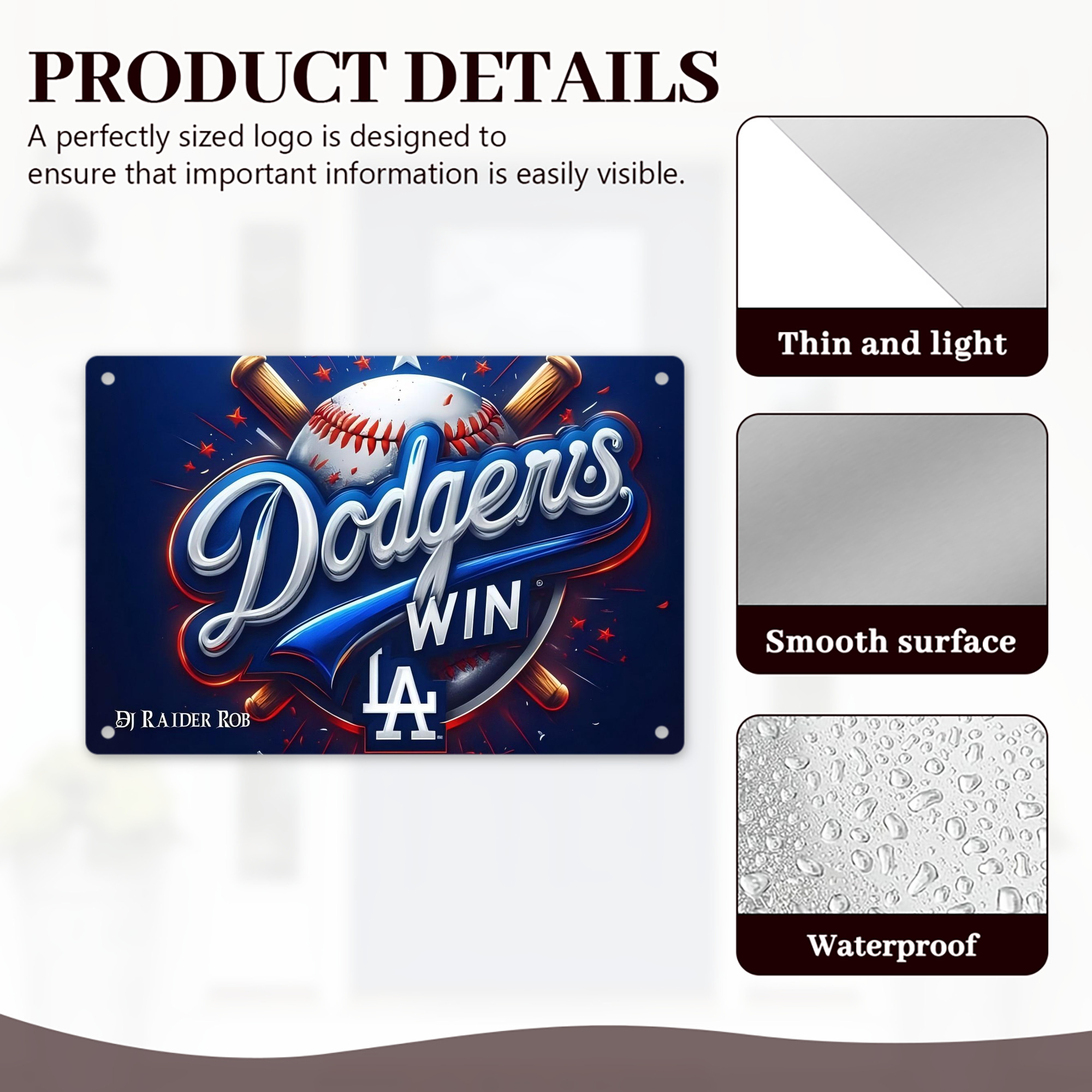  Decorative Aluminum Plaque – Horizontal Design – Durable, Stylish, Easy To Install – Ideal For Home, Office, Bar, And More