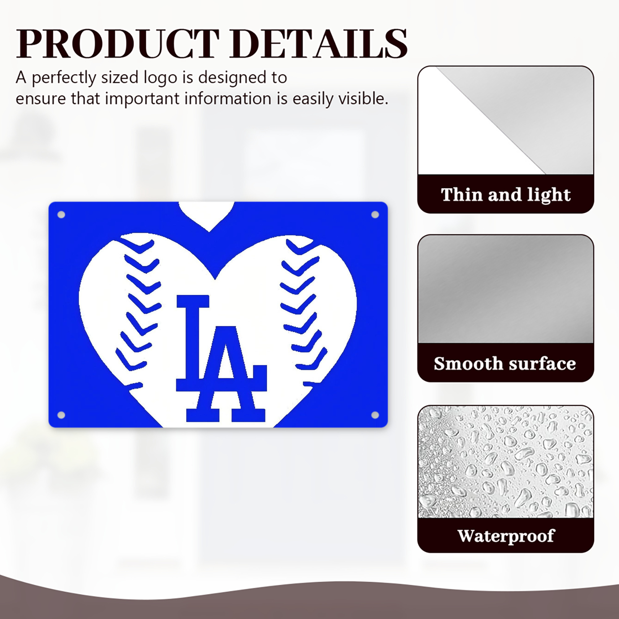  Decorative Aluminum Plaque – Horizontal Design – Durable, Stylish, Easy To Install – Ideal For Home, Office, Bar, And More