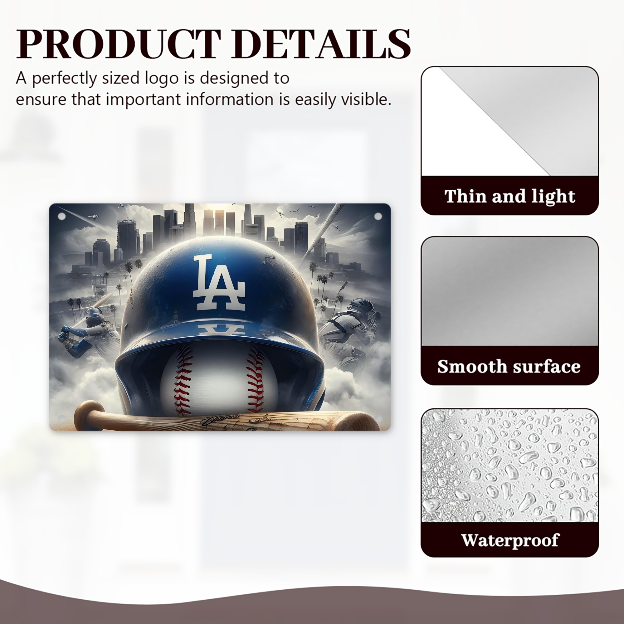  Decorative Aluminum Plaque – Horizontal Design – Durable, Stylish, Easy To Install – Ideal For Home, Office, Bar, And More