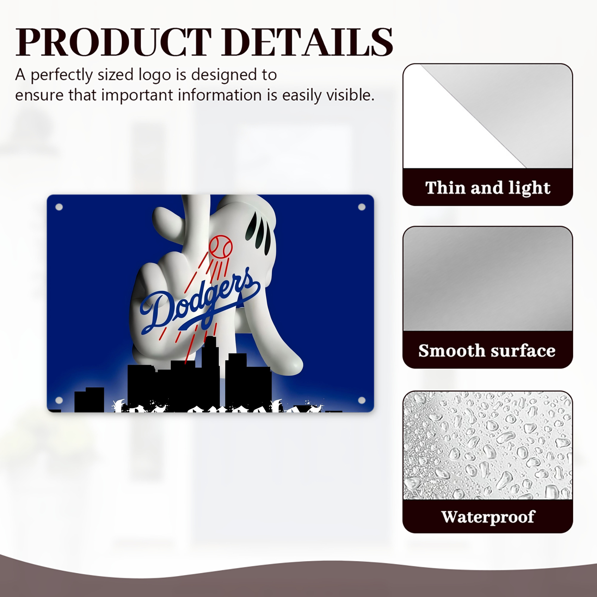  Decorative Aluminum Plaque – Horizontal Design – Durable, Stylish, Easy To Install – Ideal For Home, Office, Bar, And More