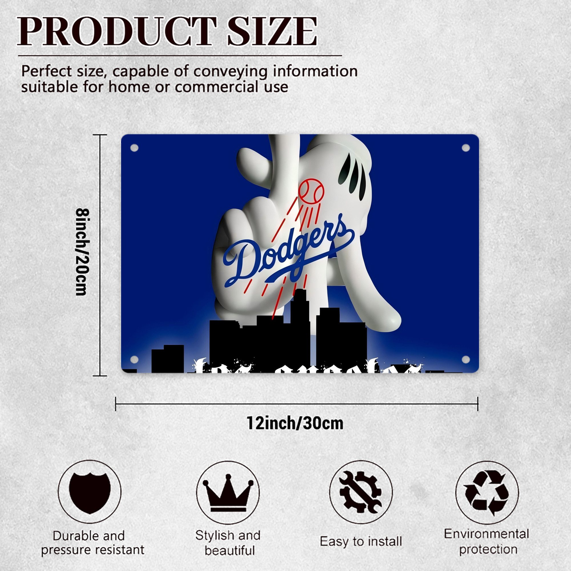  Decorative Aluminum Plaque – Horizontal Design – Durable, Stylish, Easy To Install – Ideal For Home, Office, Bar, And More