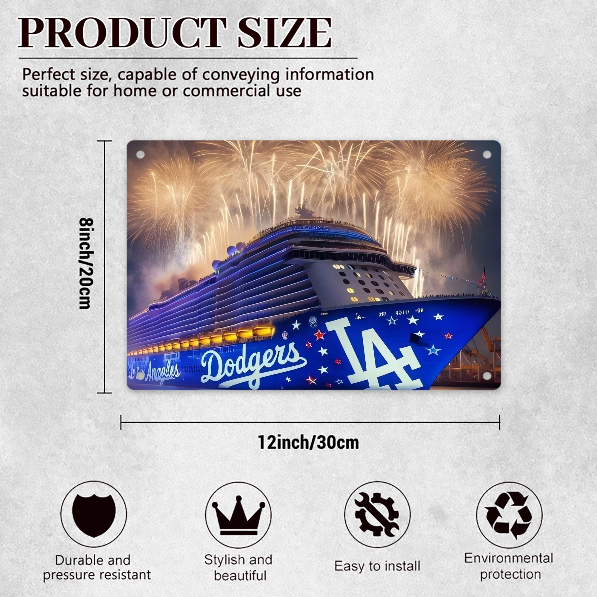  Decorative Aluminum Plaque – Horizontal Design – Durable, Stylish, Easy To Install – Ideal For Home, Office, Bar, And More