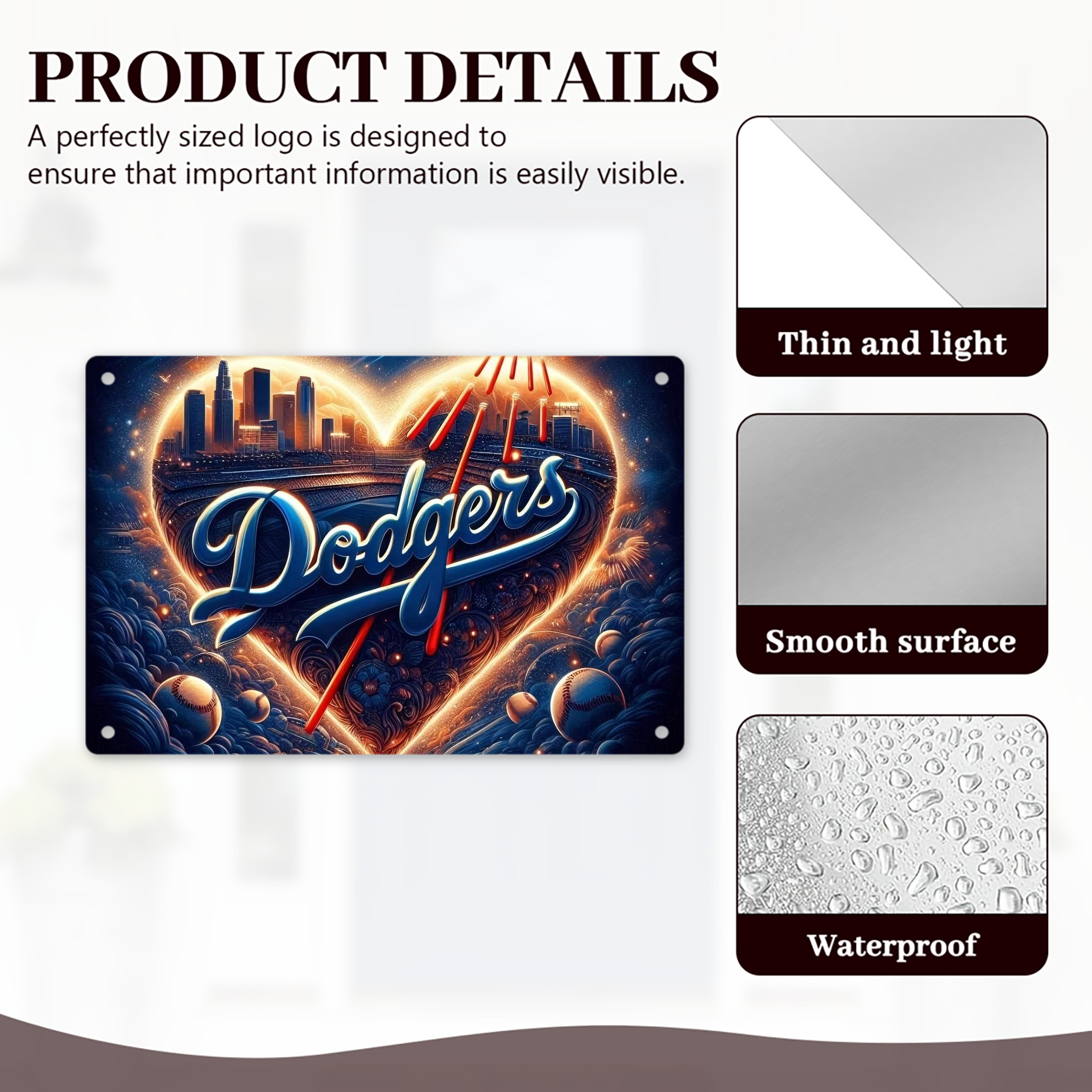  Decorative Aluminum Plaque – Horizontal Design – Durable, Stylish, Easy To Install – Ideal For Home, Office, Bar, And More