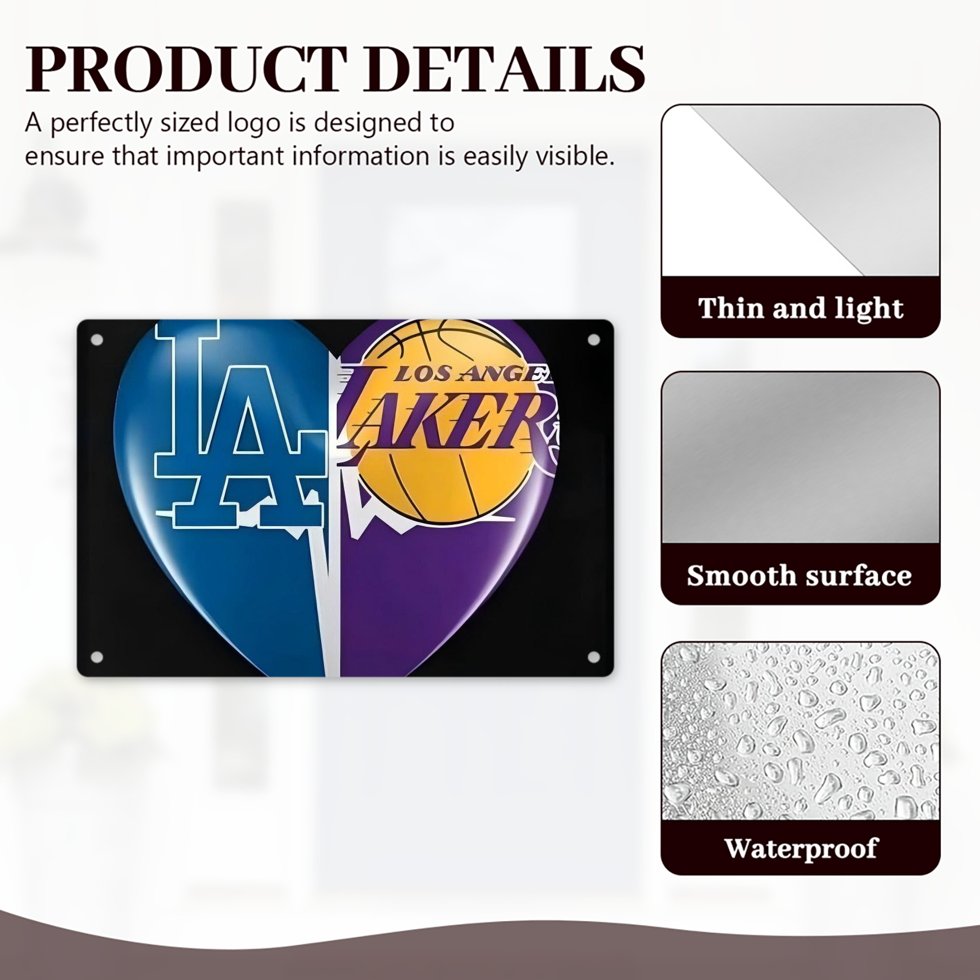  Decorative Aluminum Plaque – Horizontal Design – Durable, Stylish, Easy To Install – Ideal For Home, Office, Bar, And More