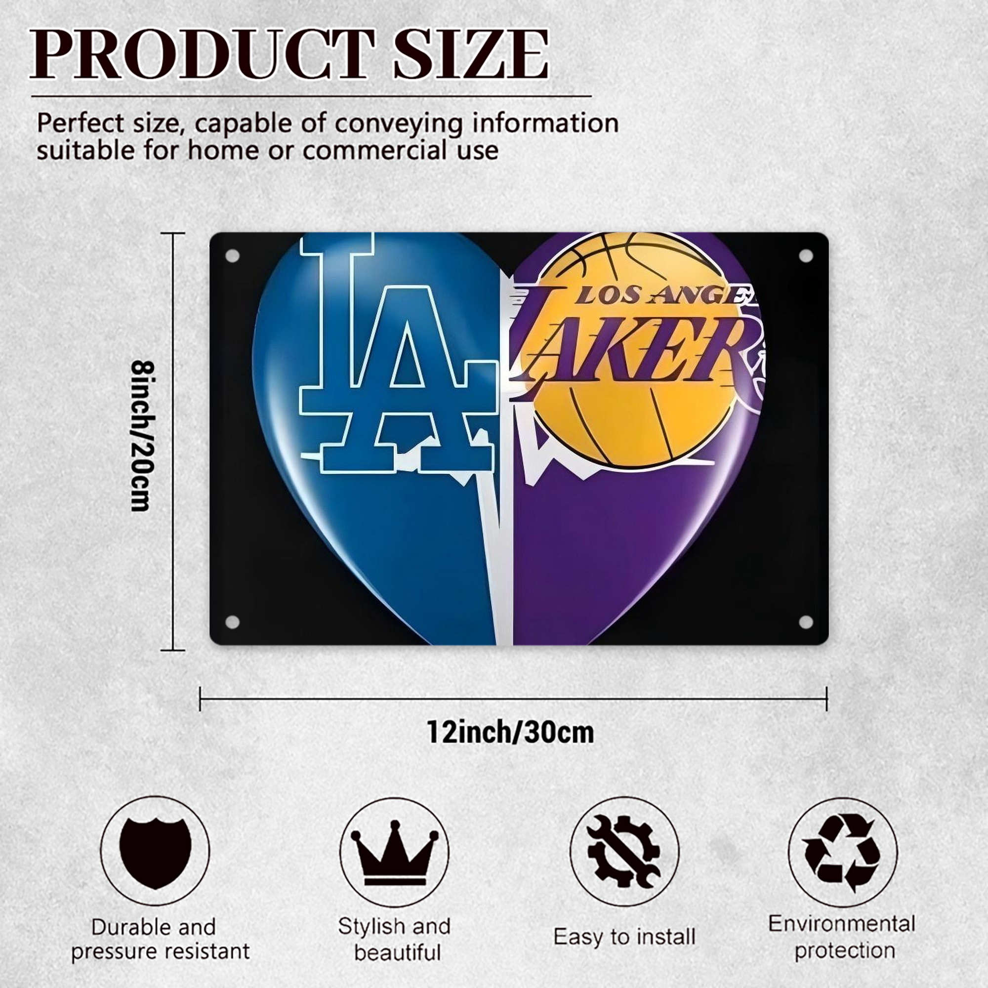  Decorative Aluminum Plaque – Horizontal Design – Durable, Stylish, Easy To Install – Ideal For Home, Office, Bar, And More