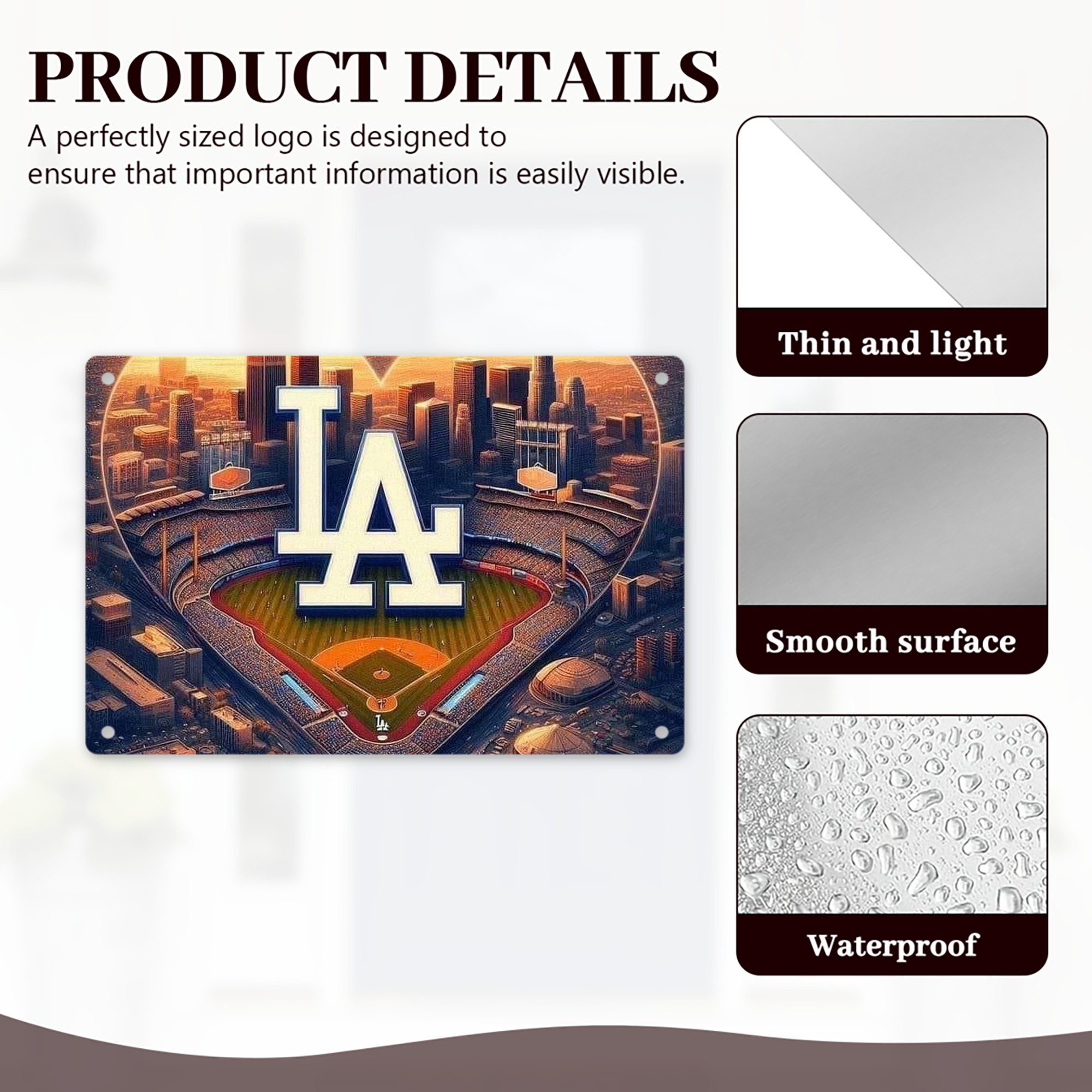  Decorative Aluminum Plaque – Horizontal Design – Durable, Stylish, Easy To Install – Ideal For Home, Office, Bar, And More