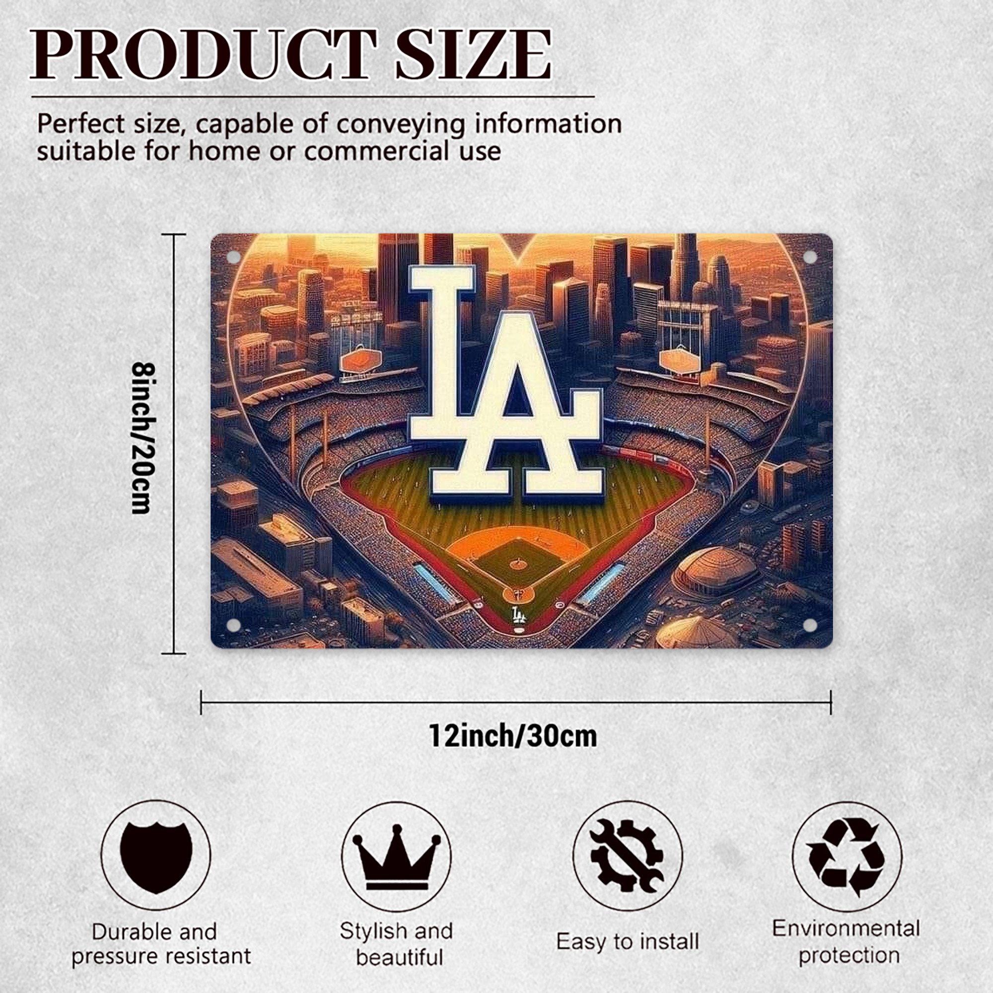  Decorative Aluminum Plaque – Horizontal Design – Durable, Stylish, Easy To Install – Ideal For Home, Office, Bar, And More