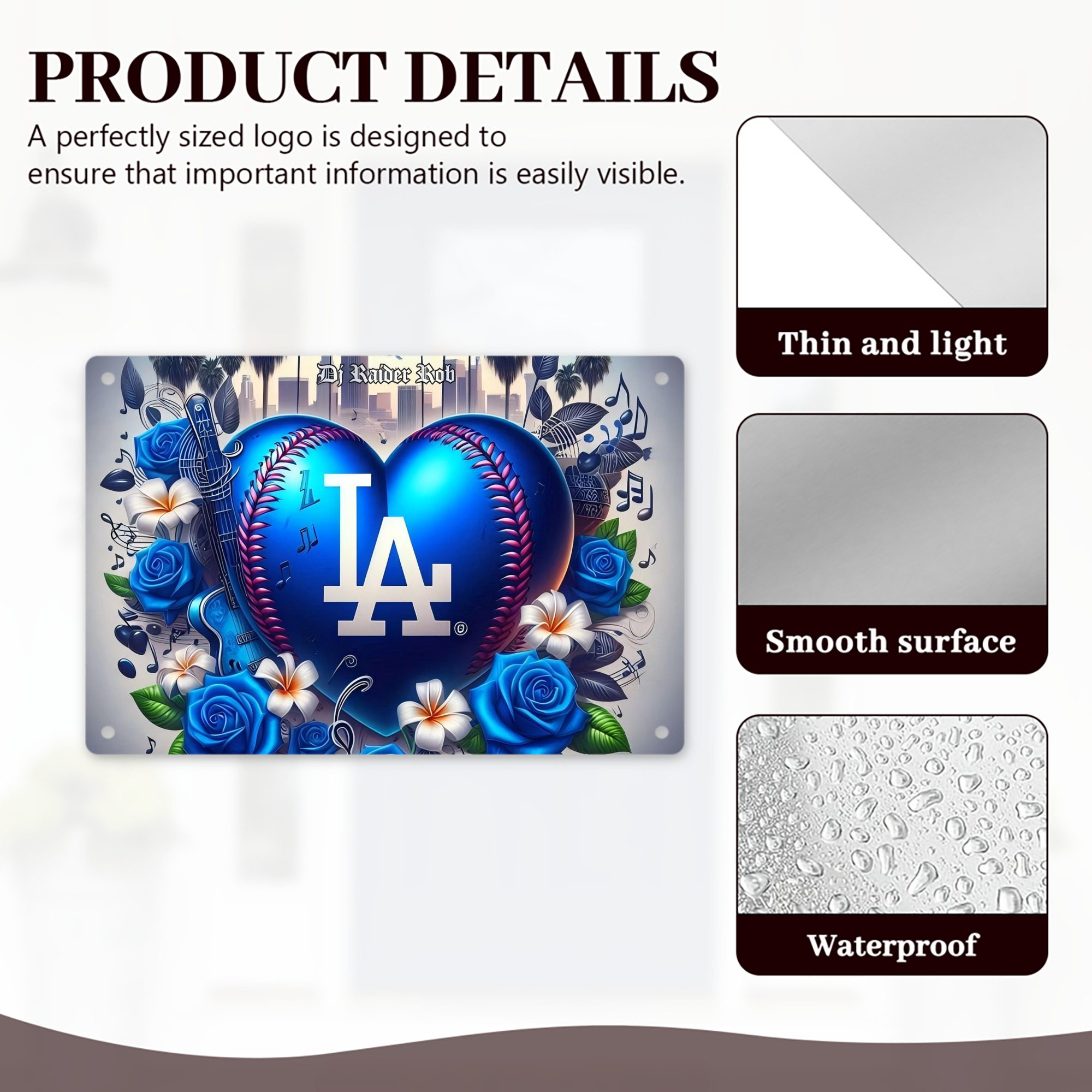  Decorative Aluminum Plaque – Horizontal Design – Durable, Stylish, Easy To Install – Ideal For Home, Office, Bar, And More