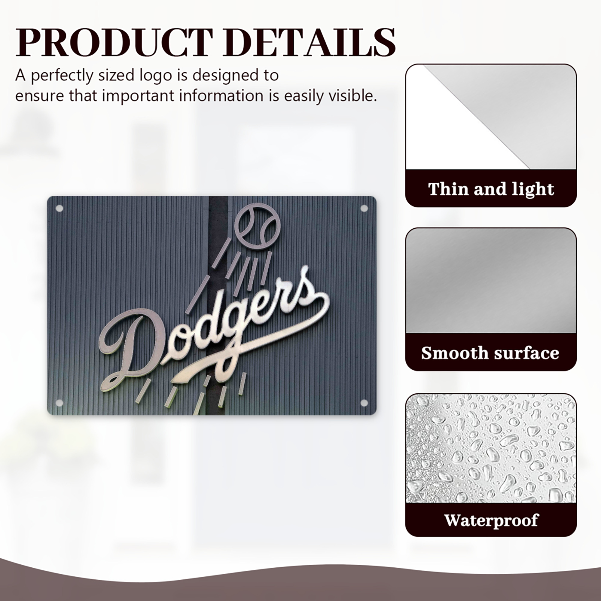  Decorative Aluminum Plaque – Horizontal Design – Durable, Stylish, Easy To Install – Ideal For Home, Office, Bar, And More