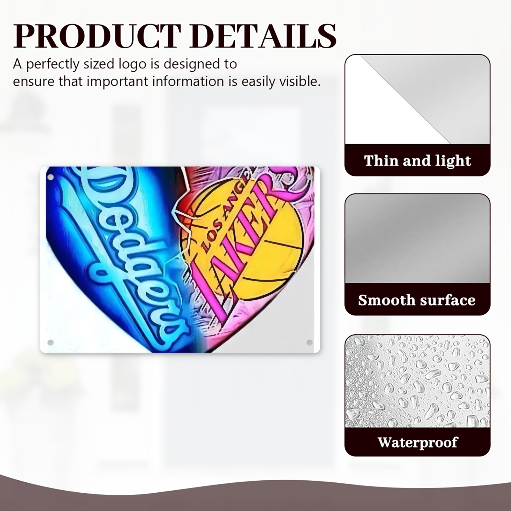  Decorative Aluminum Plaque – Horizontal Design – Durable, Stylish, Easy To Install – Ideal For Home, Office, Bar, And More