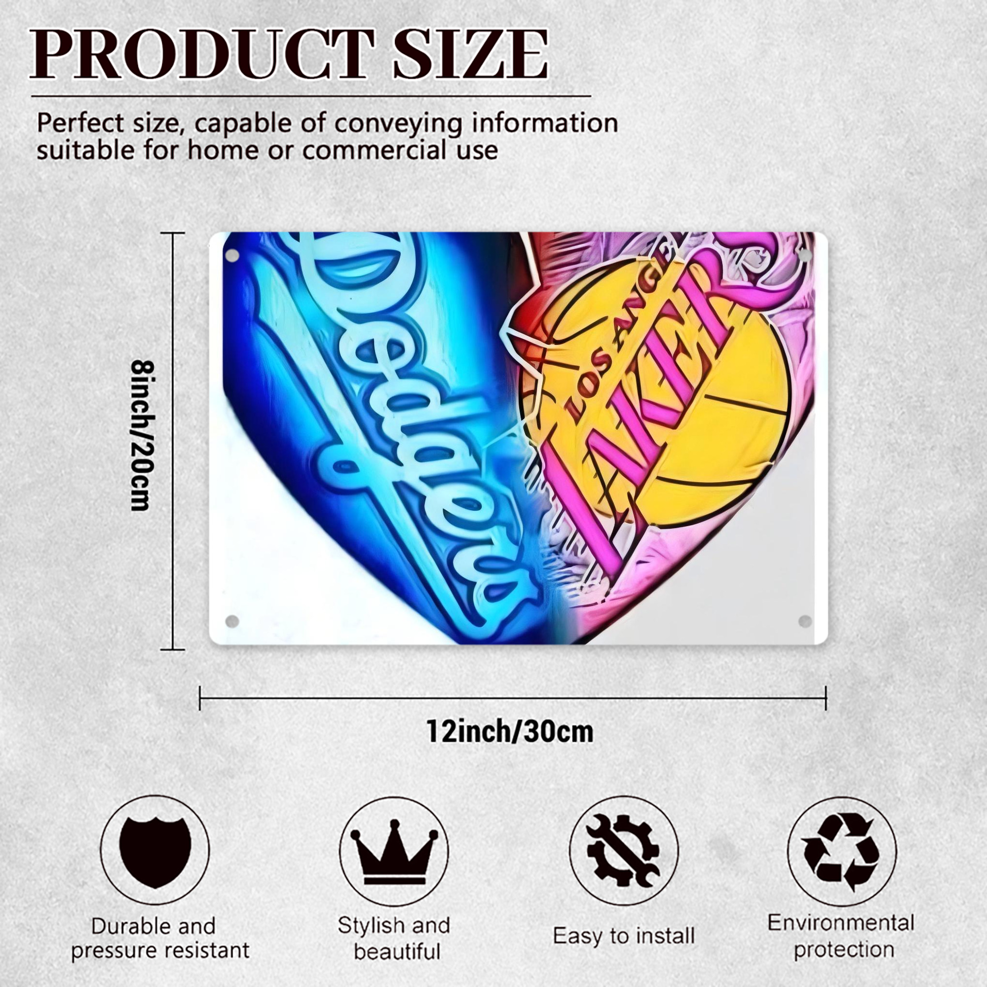  Decorative Aluminum Plaque – Horizontal Design – Durable, Stylish, Easy To Install – Ideal For Home, Office, Bar, And More