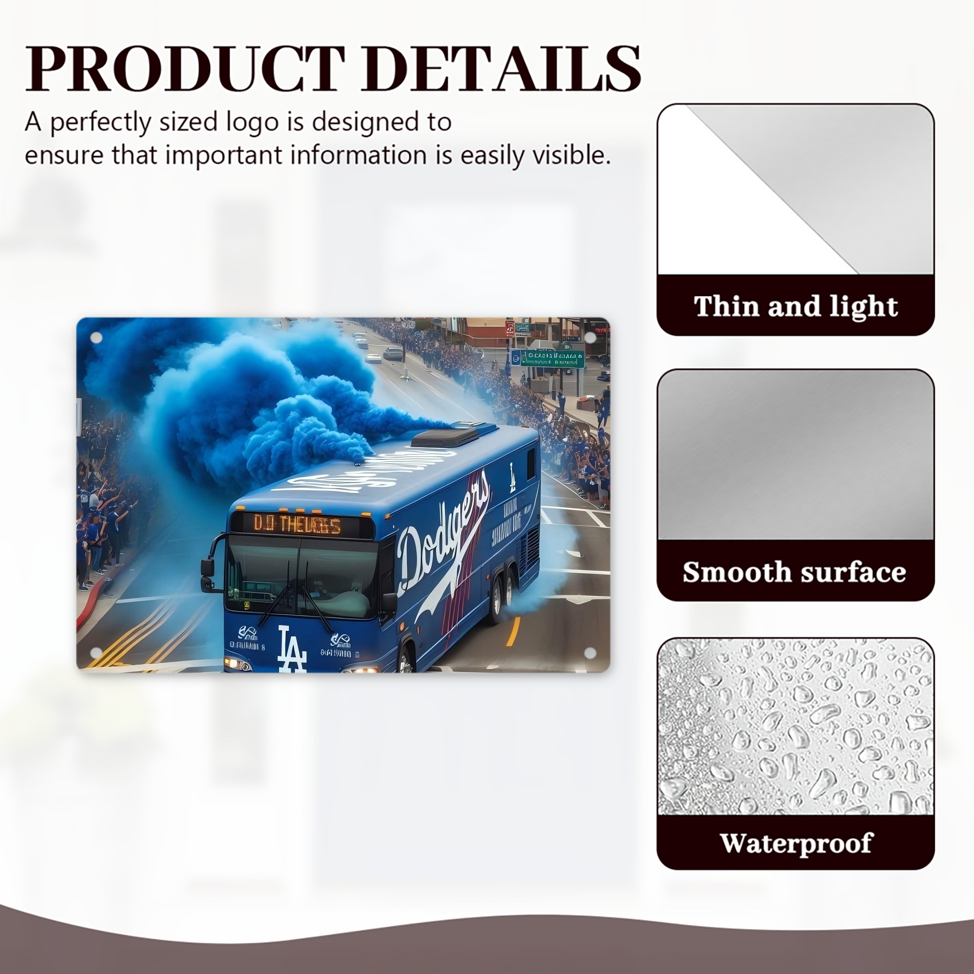  Decorative Aluminum Plaque – Horizontal Design – Durable, Stylish, Easy To Install – Ideal For Home, Office, Bar, And More