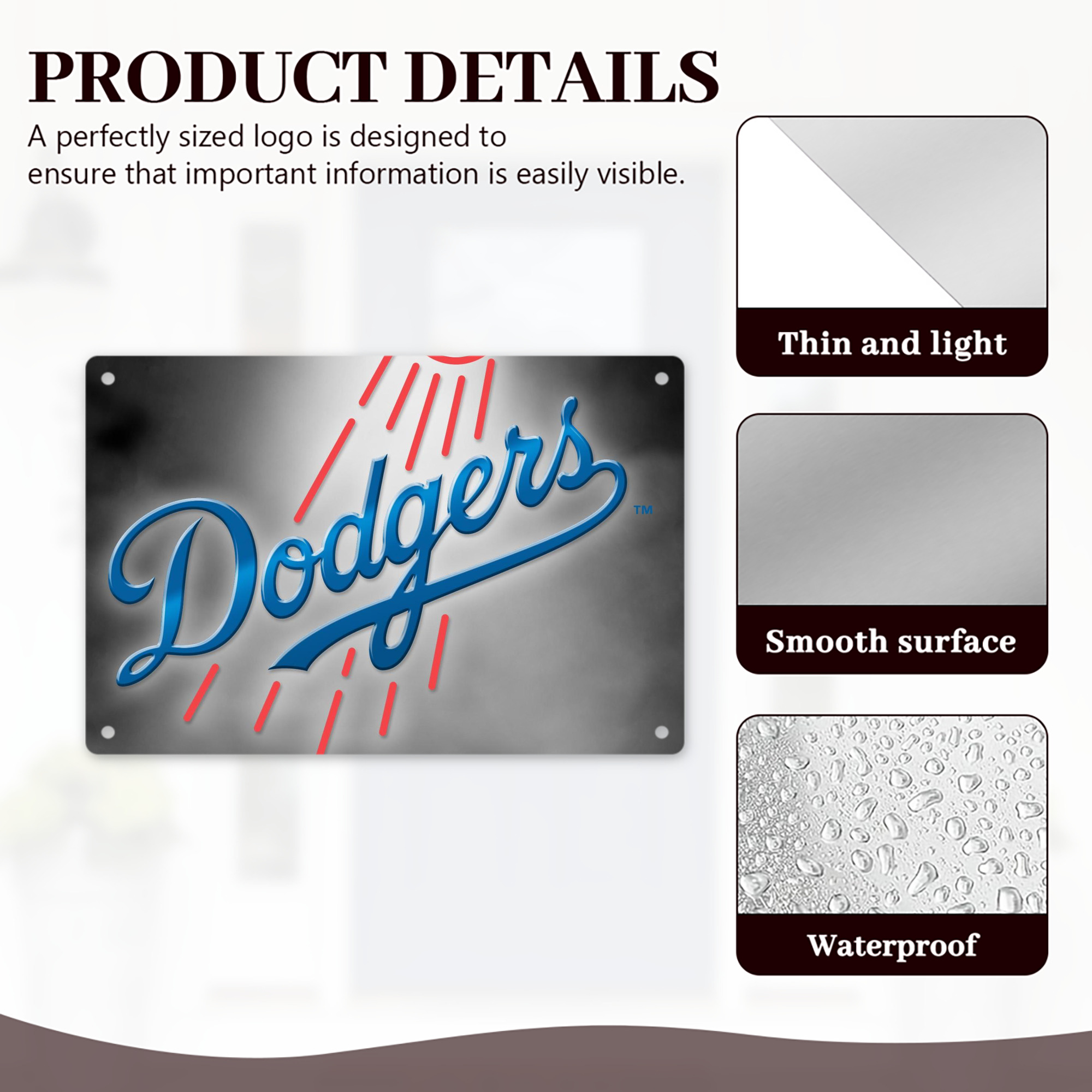  Decorative Aluminum Plaque – Horizontal Design – Durable, Stylish, Easy To Install – Ideal For Home, Office, Bar, And More