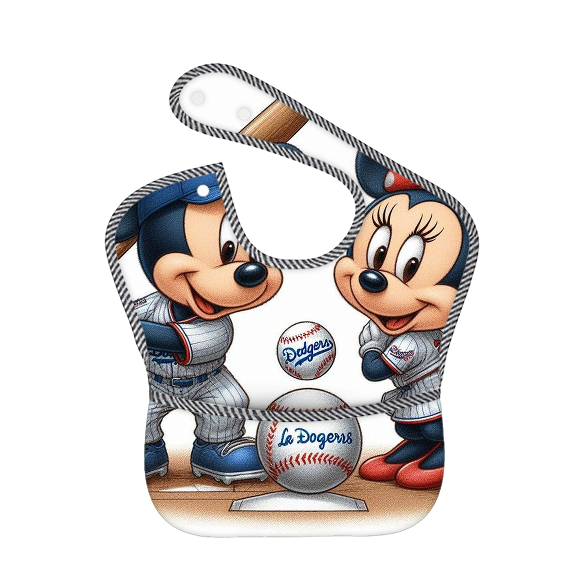  Adjustable Waterproof Toddler Bib – Full-Print Durable Polyester – Foldable Crumb Pocket – Easy Snap Closure – Soft