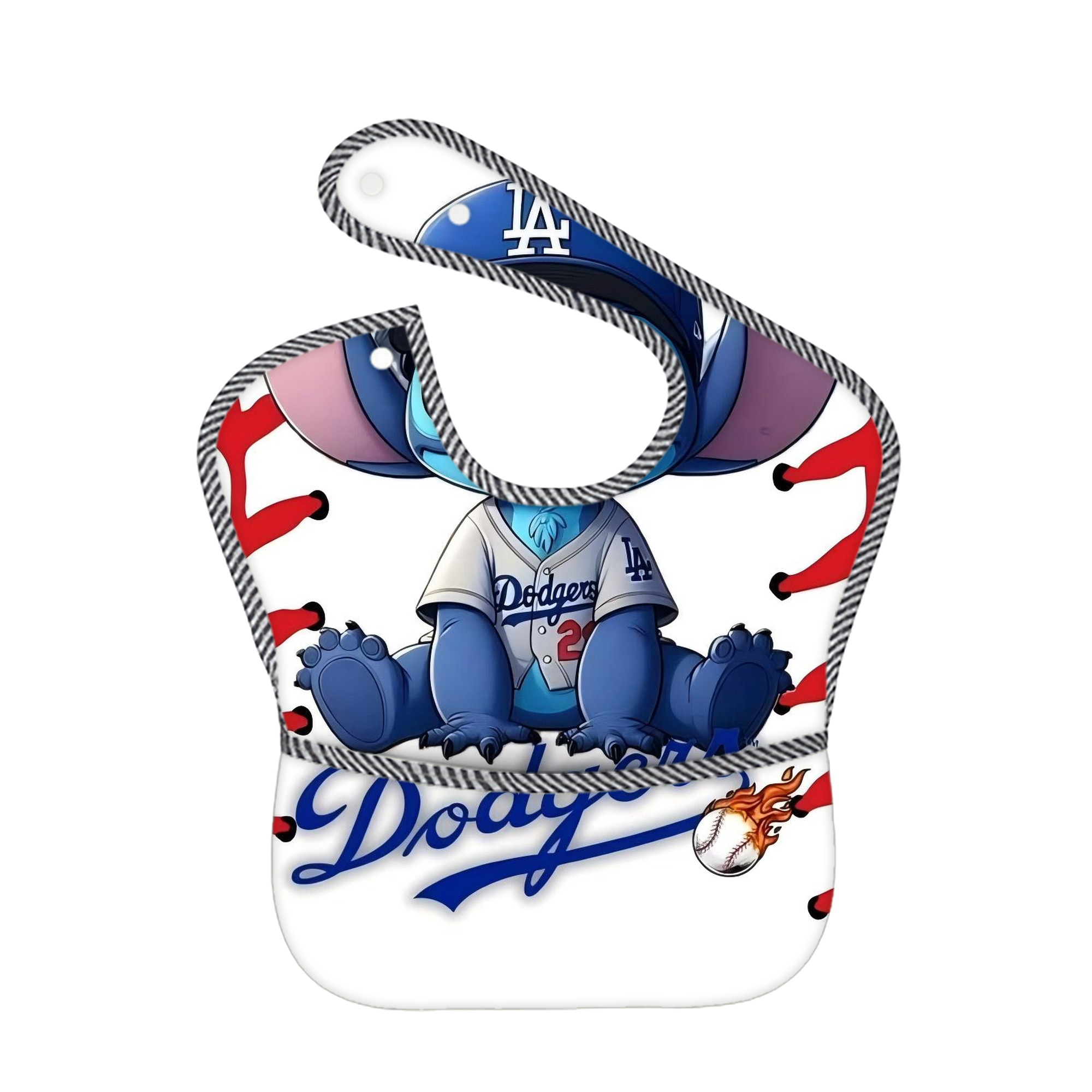  Adjustable Waterproof Toddler Bib – Full-Print Durable Polyester – Foldable Crumb Pocket – Easy Snap Closure – Soft