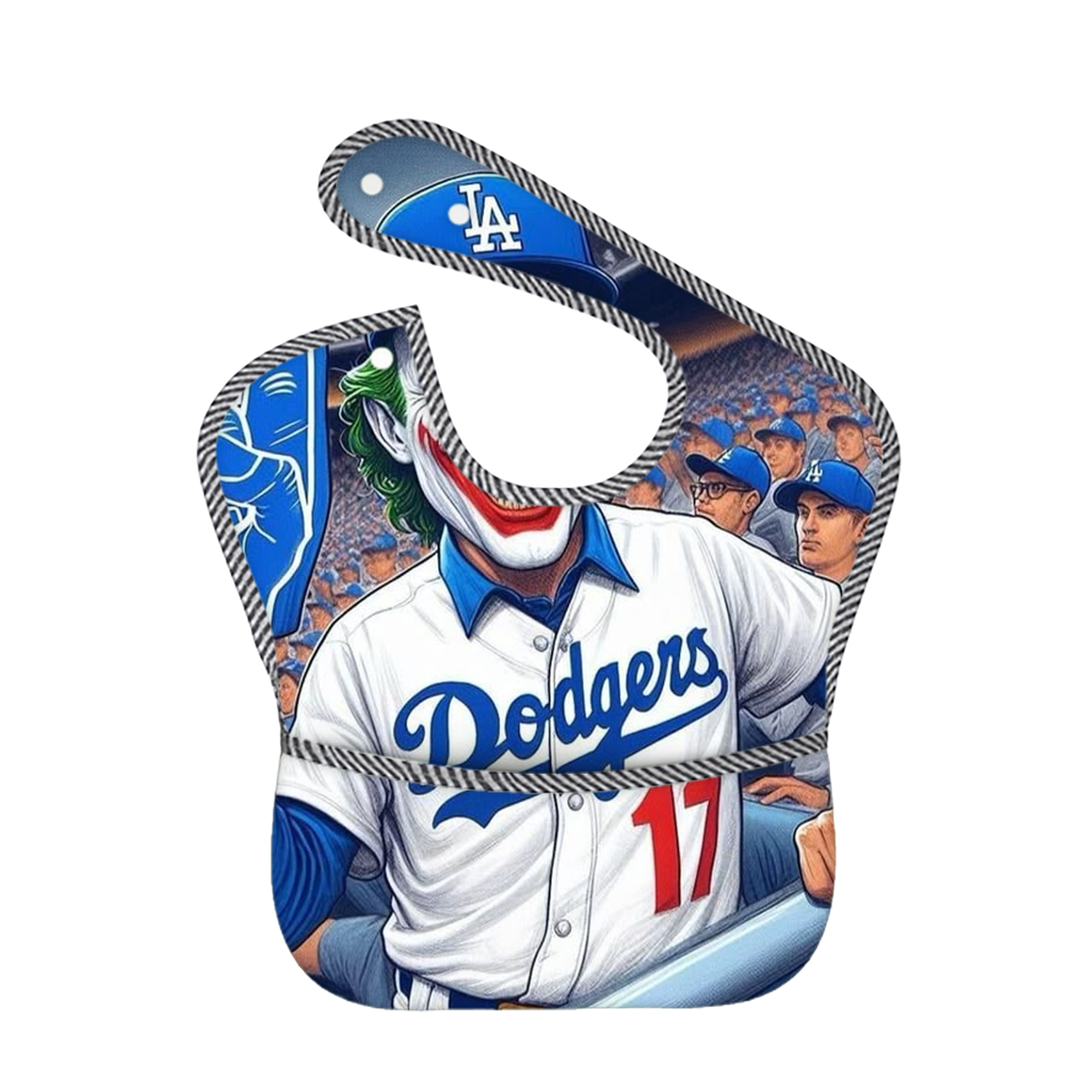  Adjustable Waterproof Toddler Bib – Full-Print Durable Polyester – Foldable Crumb Pocket – Easy Snap Closure – Soft