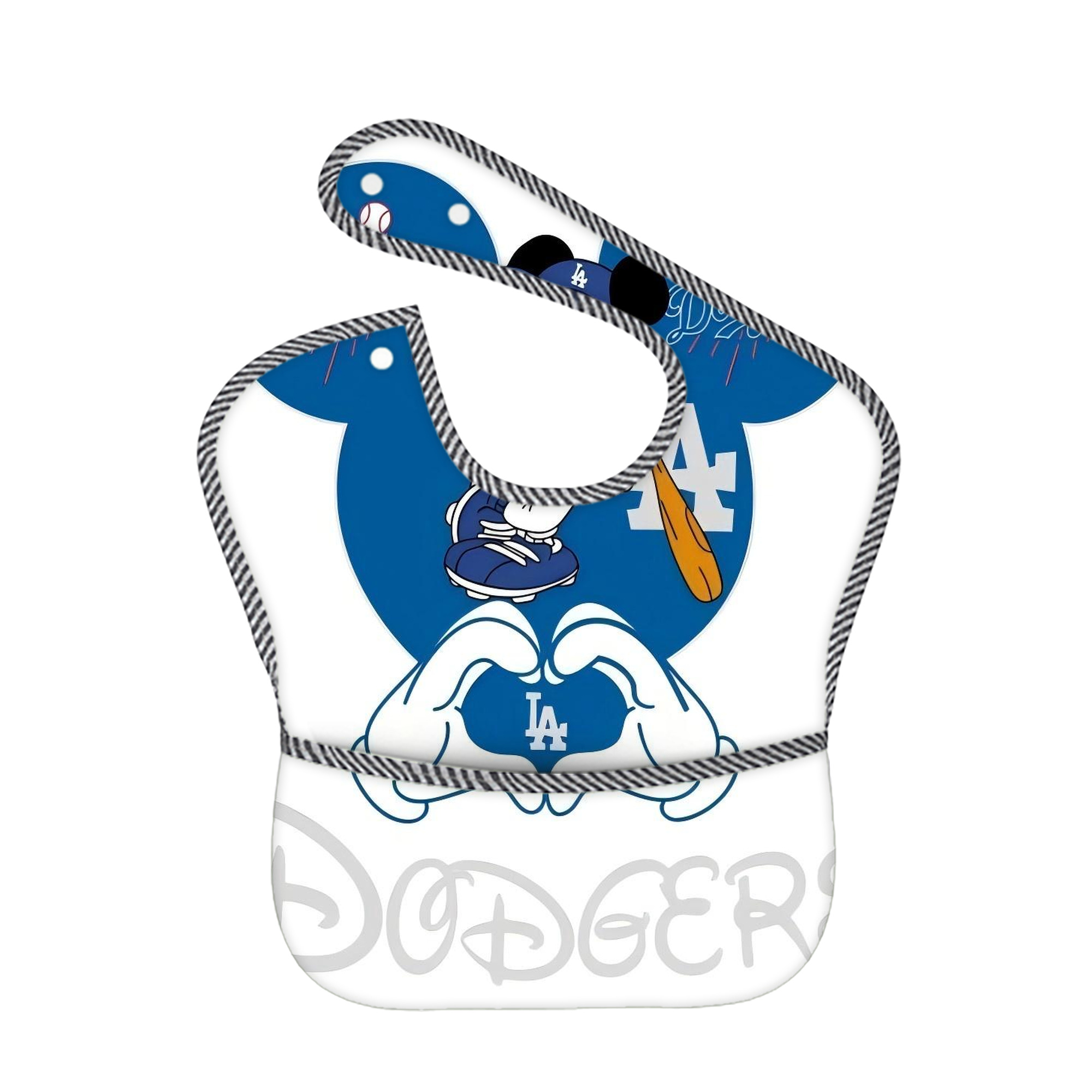  Adjustable Waterproof Toddler Bib – Full-Print Durable Polyester – Foldable Crumb Pocket – Easy Snap Closure – Soft