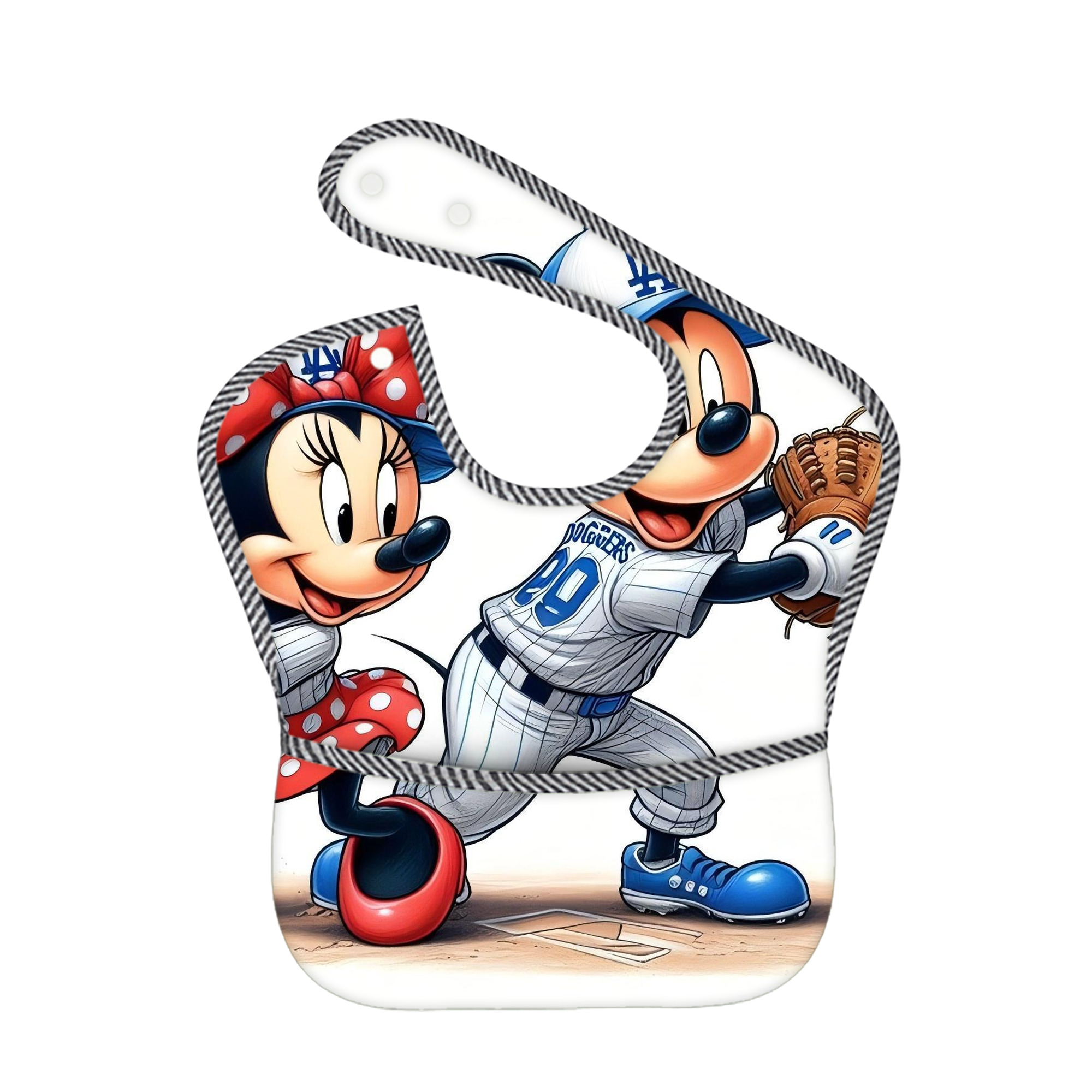  Adjustable Waterproof Toddler Bib – Full-Print Durable Polyester – Foldable Crumb Pocket – Easy Snap Closure – Soft