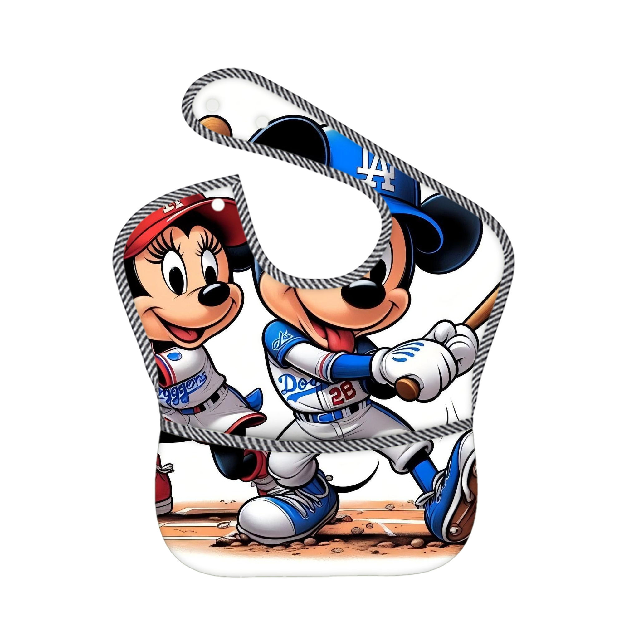  Adjustable Waterproof Toddler Bib – Full-Print Durable Polyester – Foldable Crumb Pocket – Easy Snap Closure – Soft