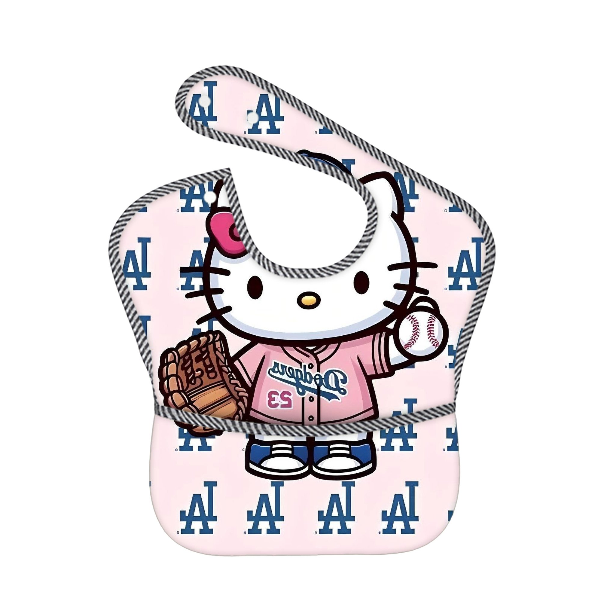  Adjustable Waterproof Toddler Bib – Full-Print Durable Polyester – Foldable Crumb Pocket – Easy Snap Closure – Soft