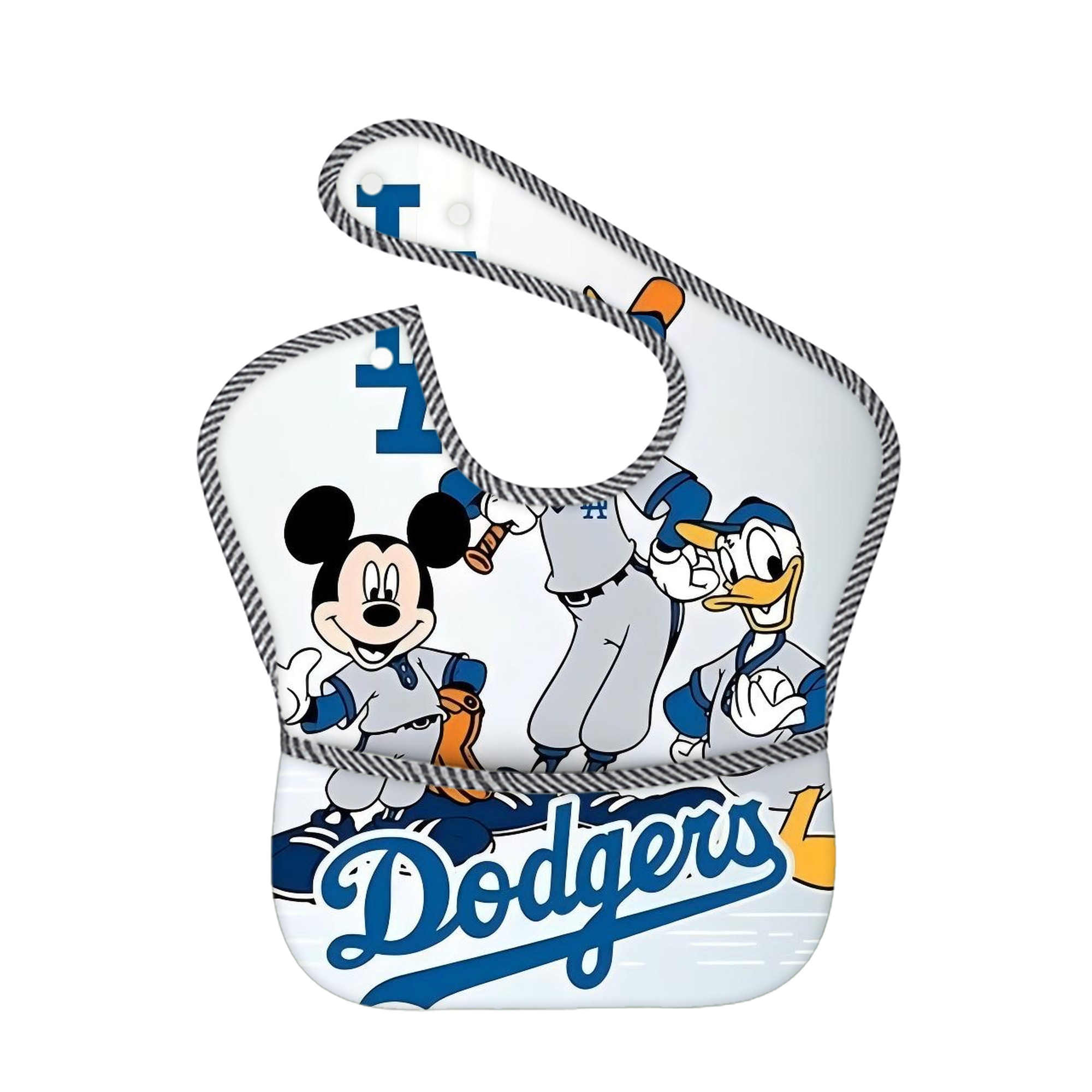  Adjustable Waterproof Toddler Bib – Full-Print Durable Polyester – Foldable Crumb Pocket – Easy Snap Closure – Soft