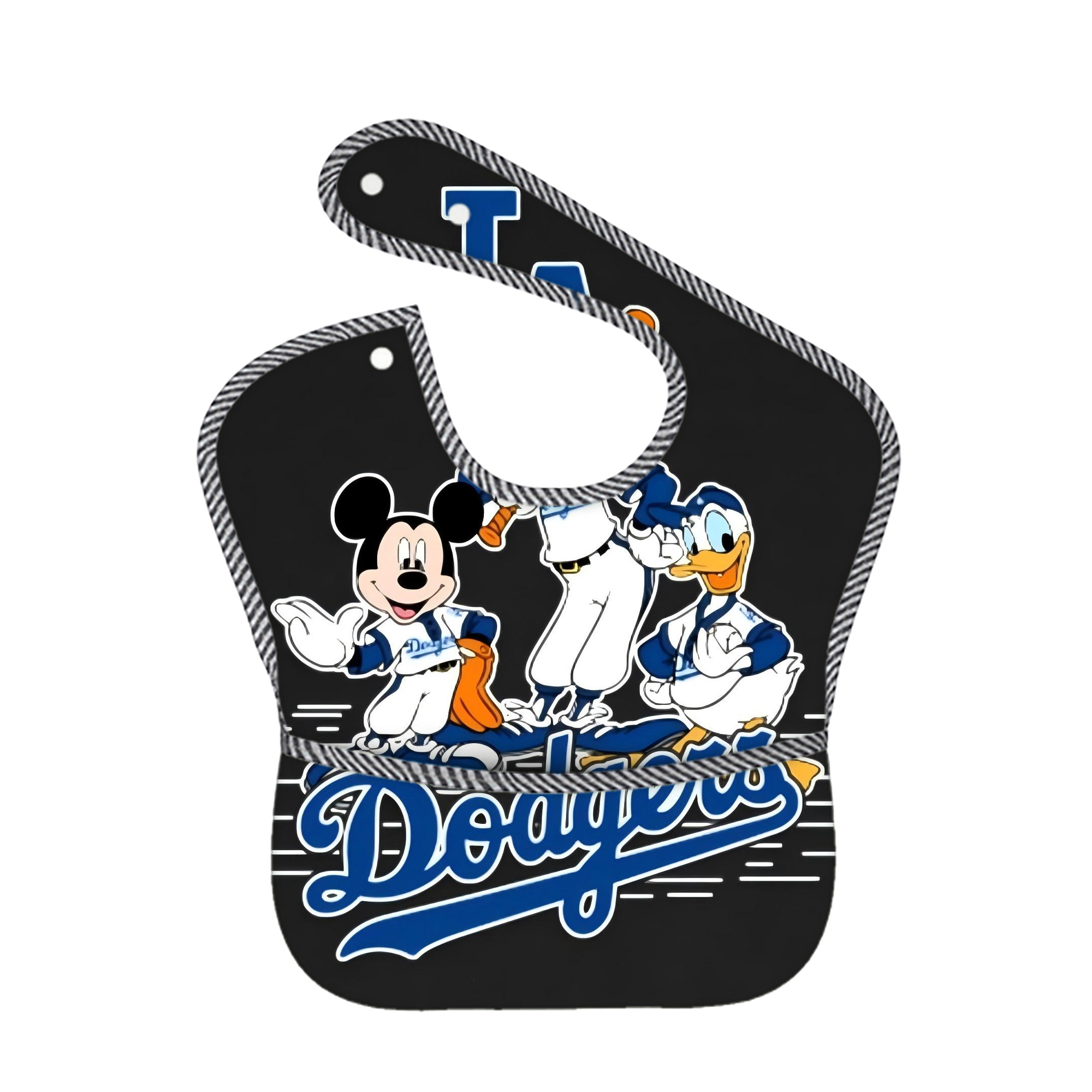  Adjustable Waterproof Toddler Bib – Full-Print Durable Polyester – Foldable Crumb Pocket – Easy Snap Closure – Soft