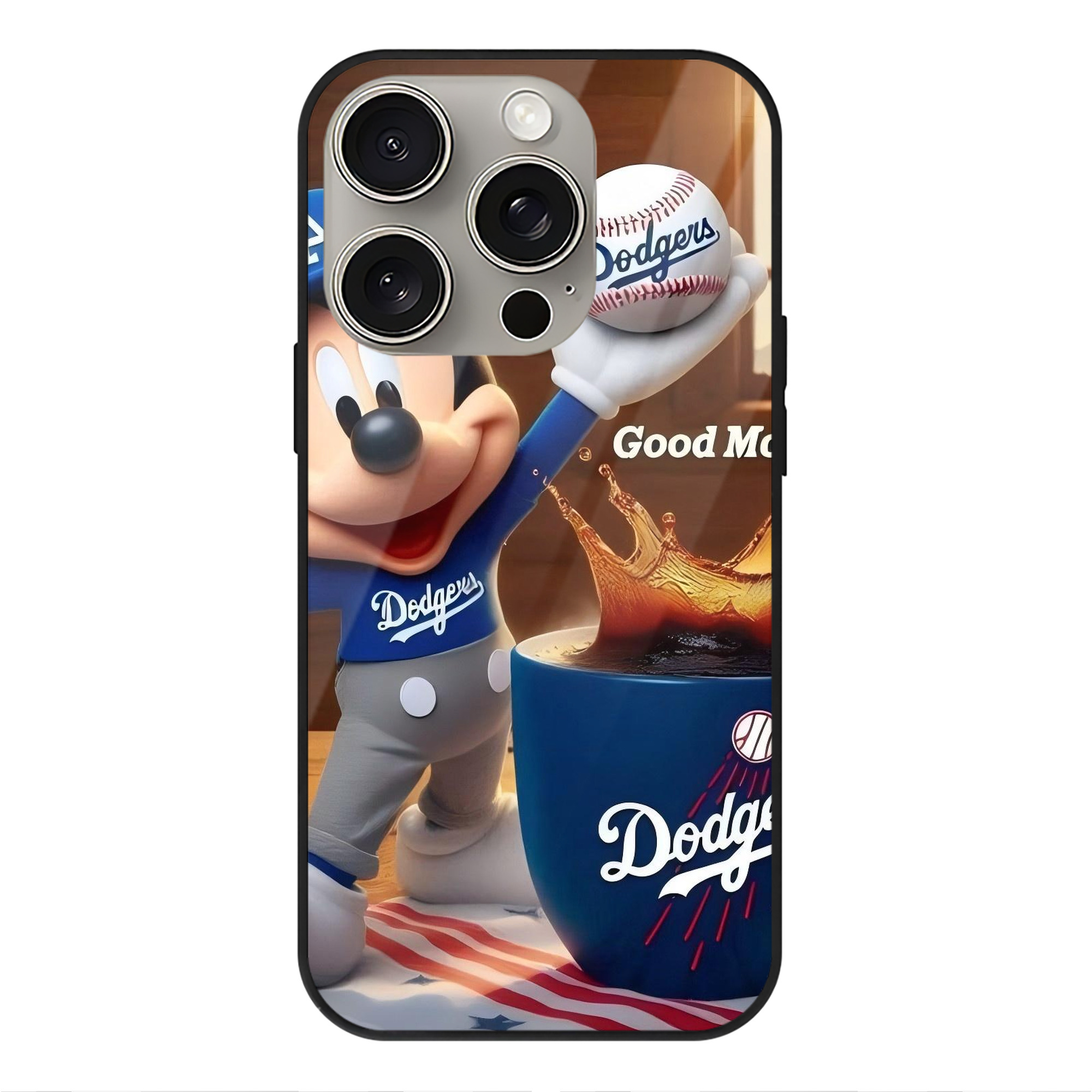  IPhone 15 Pro Mirror Phone Case – UV Printed Glass + TPU – Scratch-Resistant, Wireless Charging Compatible, Precise Fit & Stylish Design