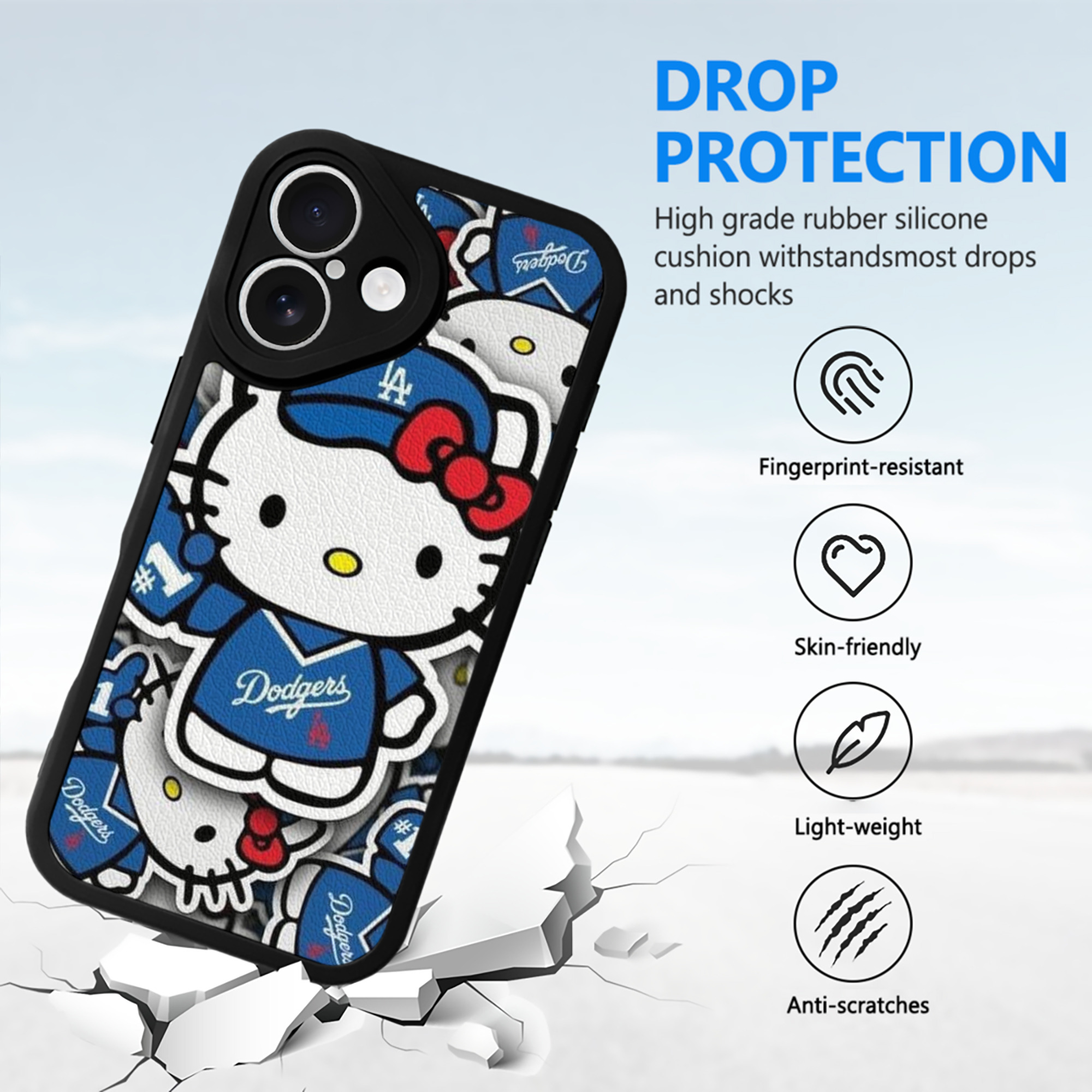  IPhone 16 Silicone Leather Case – UV Print, Lambskin Texture – Perfect Fit, Wireless Charging Compatible, Scratch Resistant, Precise Cutouts – Stylish Protection For IPhone 16