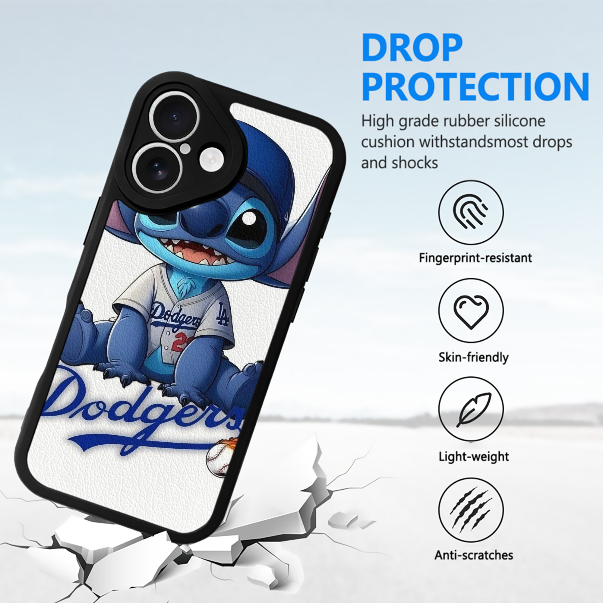  IPhone 16 Silicone Leather Case – UV Print, Lambskin Texture – Perfect Fit, Wireless Charging Compatible, Scratch Resistant, Precise Cutouts – Stylish Protection For IPhone 16