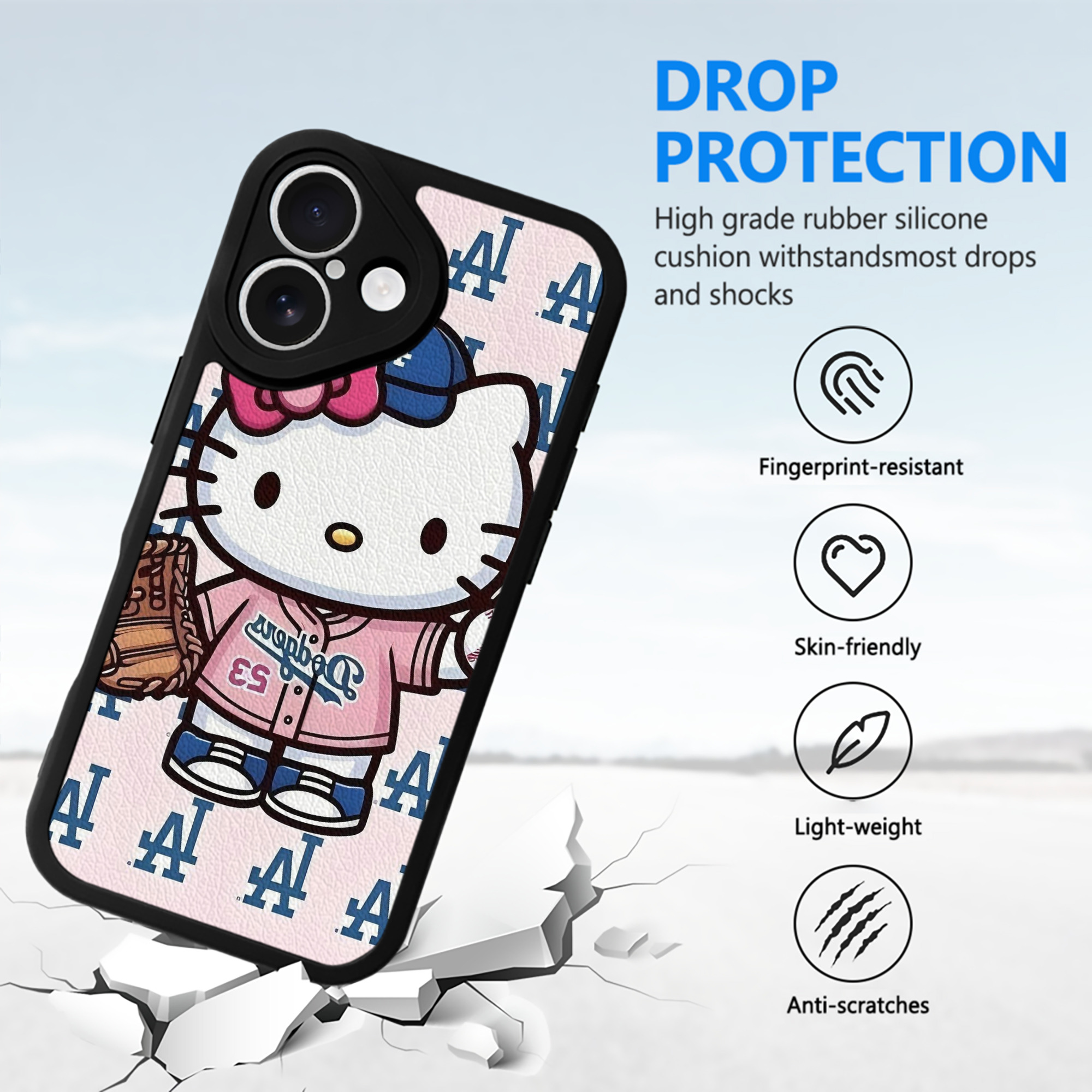  IPhone 16 Silicone Leather Case – UV Print, Lambskin Texture – Perfect Fit, Wireless Charging Compatible, Scratch Resistant, Precise Cutouts – Stylish Protection For IPhone 16