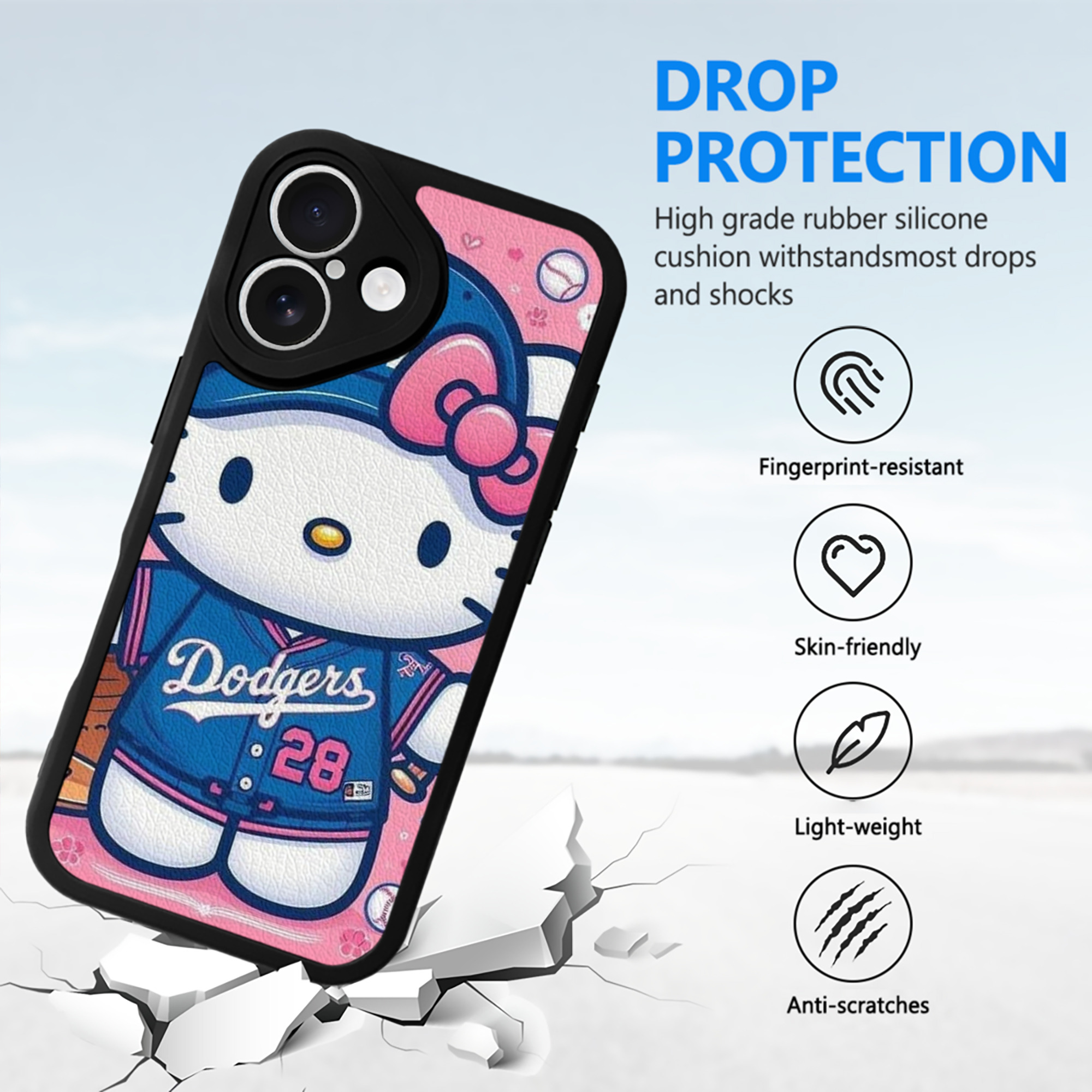  IPhone 16 Silicone Leather Case – UV Print, Lambskin Texture – Perfect Fit, Wireless Charging Compatible, Scratch Resistant, Precise Cutouts – Stylish Protection For IPhone 16