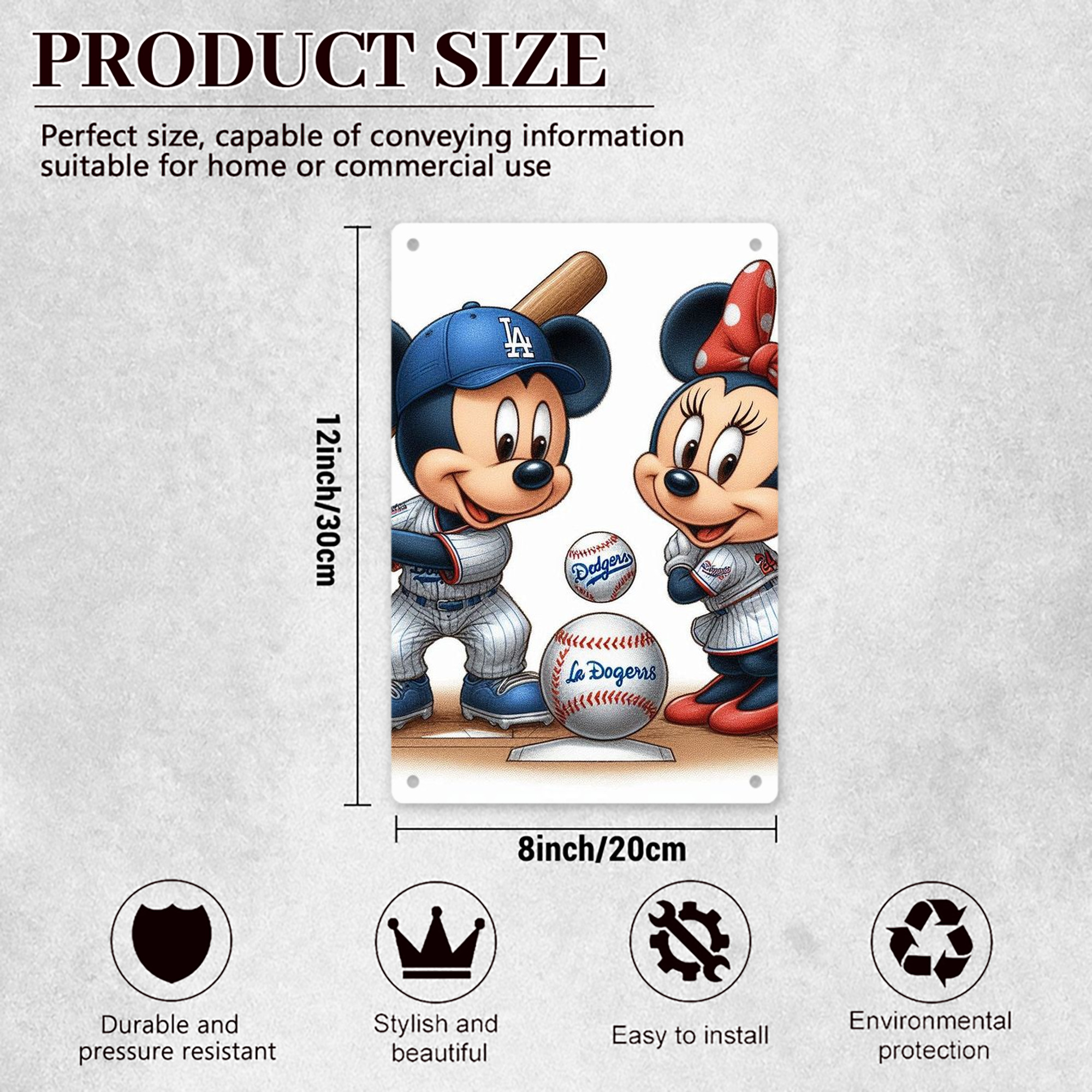  8x12inch Vertical Aluminum Sign - Durable Fade-Resistant Indoor/Outdoor Safety & Information Plaque For Office, Hotel, Restaurant, Bar, Public Spaces