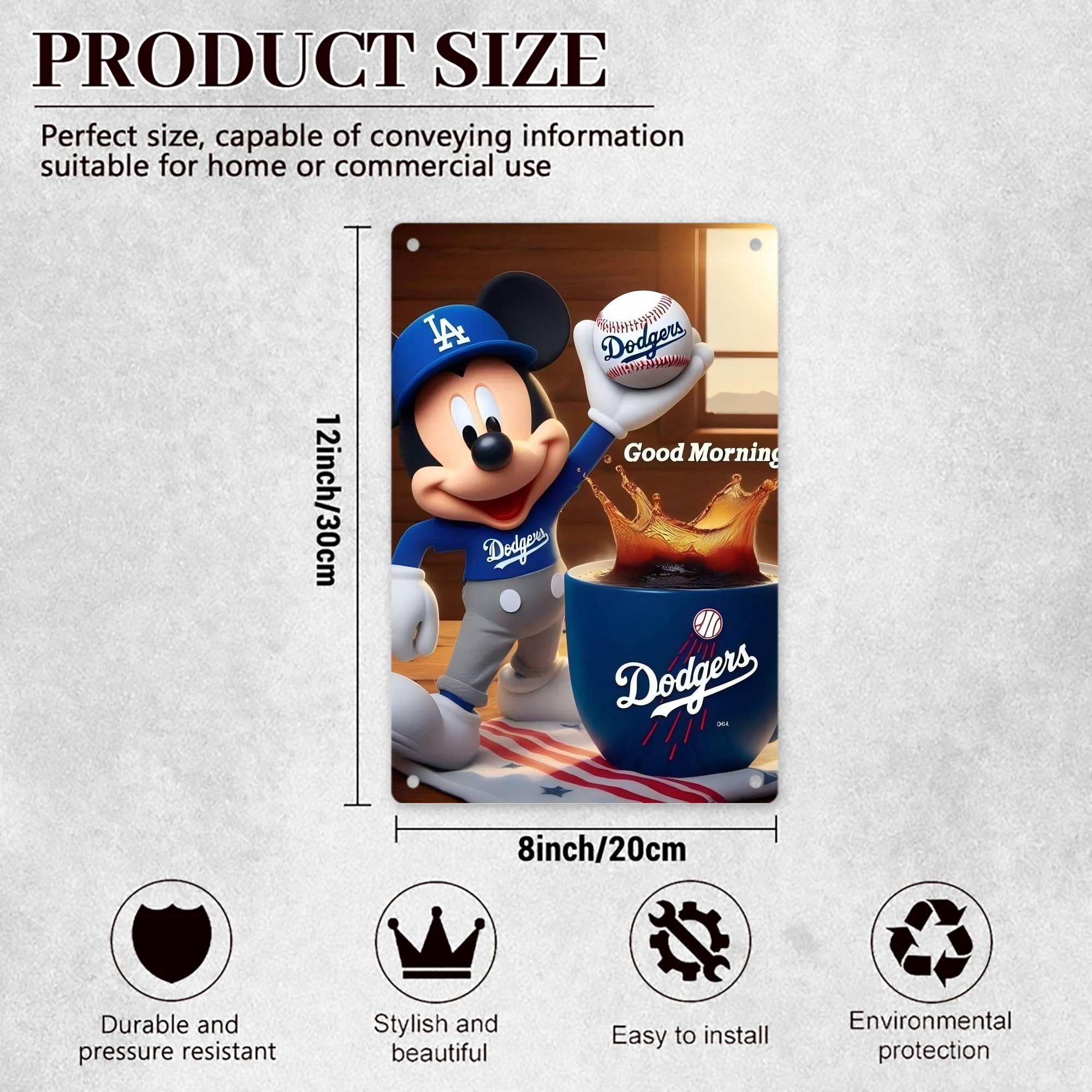  8x12inch Vertical Aluminum Sign - Durable Fade-Resistant Indoor/Outdoor Safety & Information Plaque For Office, Hotel, Restaurant, Bar, Public Spaces