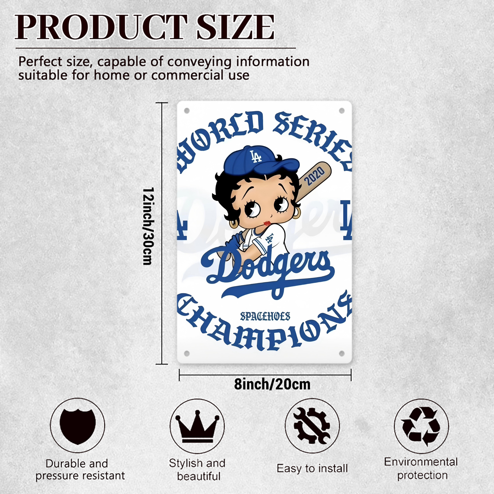  8x12inch Vertical Aluminum Sign - Durable Fade-Resistant Indoor/Outdoor Safety & Information Plaque For Office, Hotel, Restaurant, Bar, Public Spaces