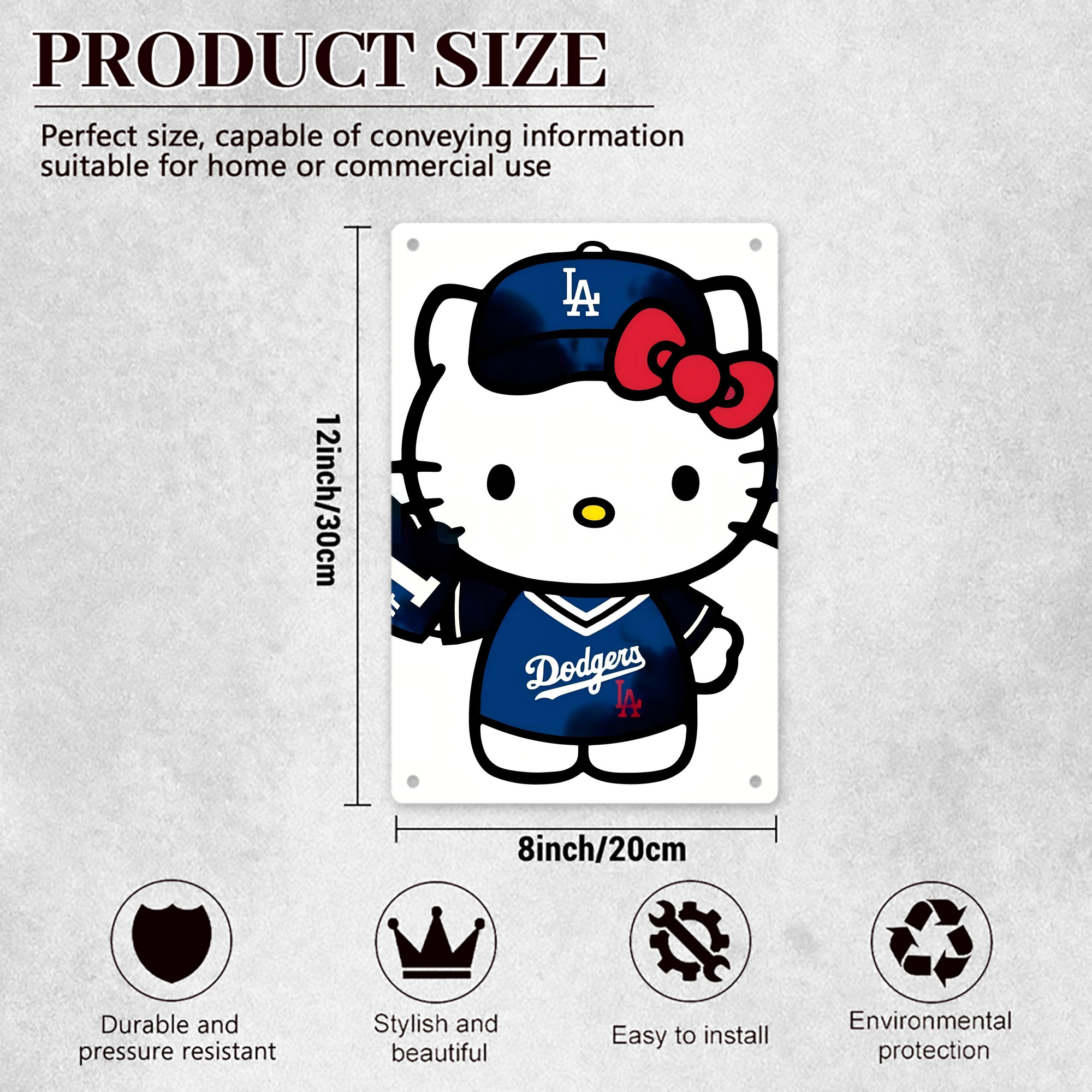  8x12inch Vertical Aluminum Sign - Durable Fade-Resistant Indoor/Outdoor Safety & Information Plaque For Office, Hotel, Restaurant, Bar, Public Spaces