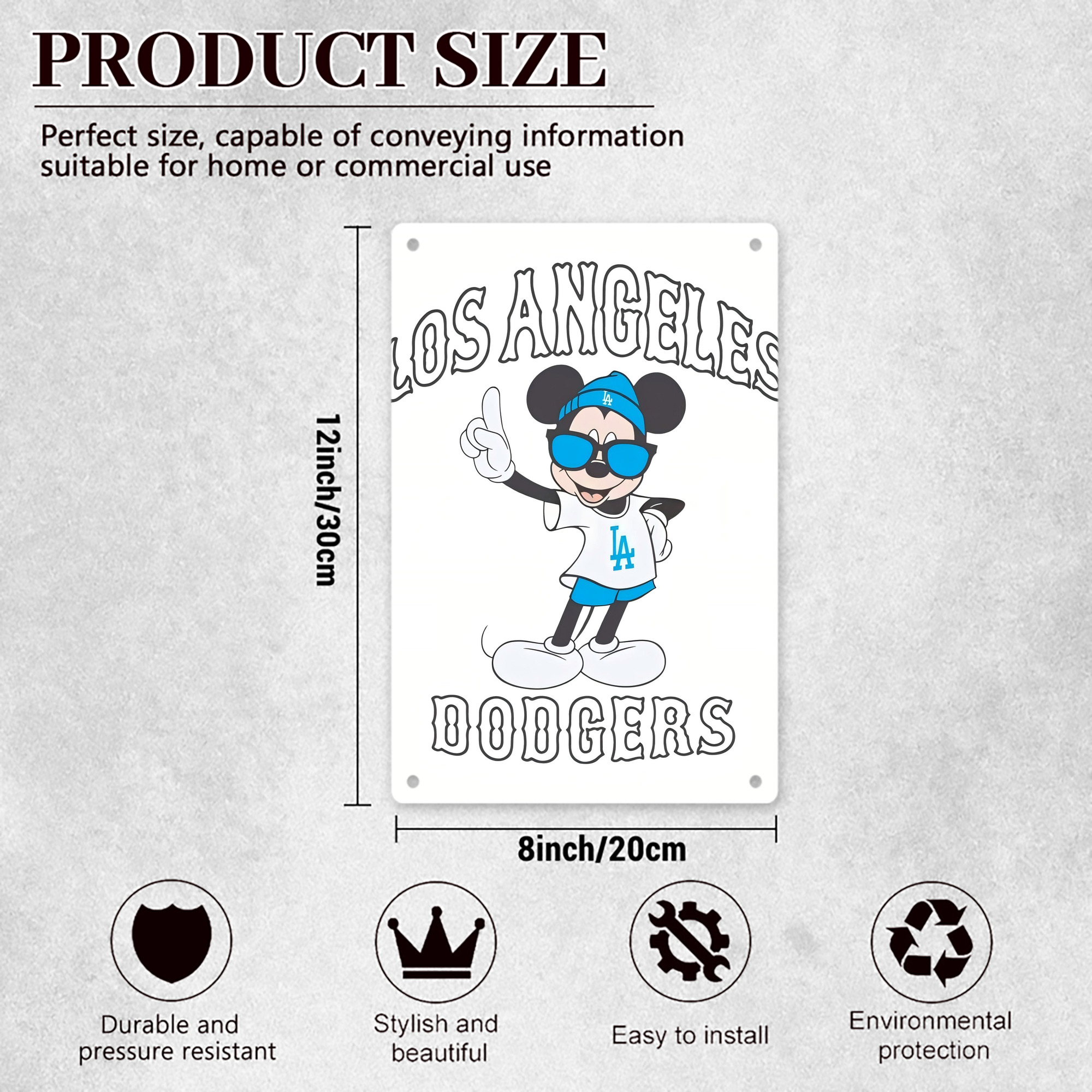  8x12inch Vertical Aluminum Sign - Durable Fade-Resistant Indoor/Outdoor Safety & Information Plaque For Office, Hotel, Restaurant, Bar, Public Spaces