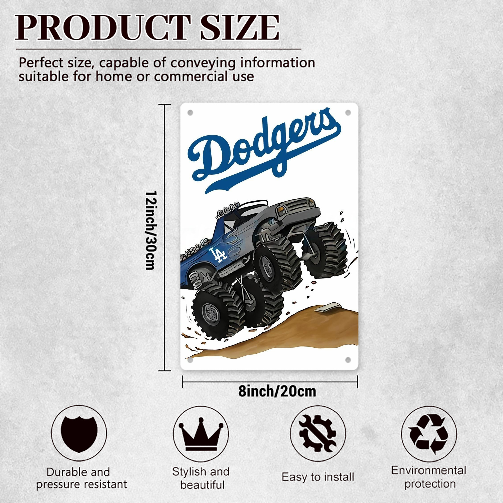  8x12inch Vertical Aluminum Sign - Durable Fade-Resistant Indoor/Outdoor Safety & Information Plaque For Office, Hotel, Restaurant, Bar, Public Spaces