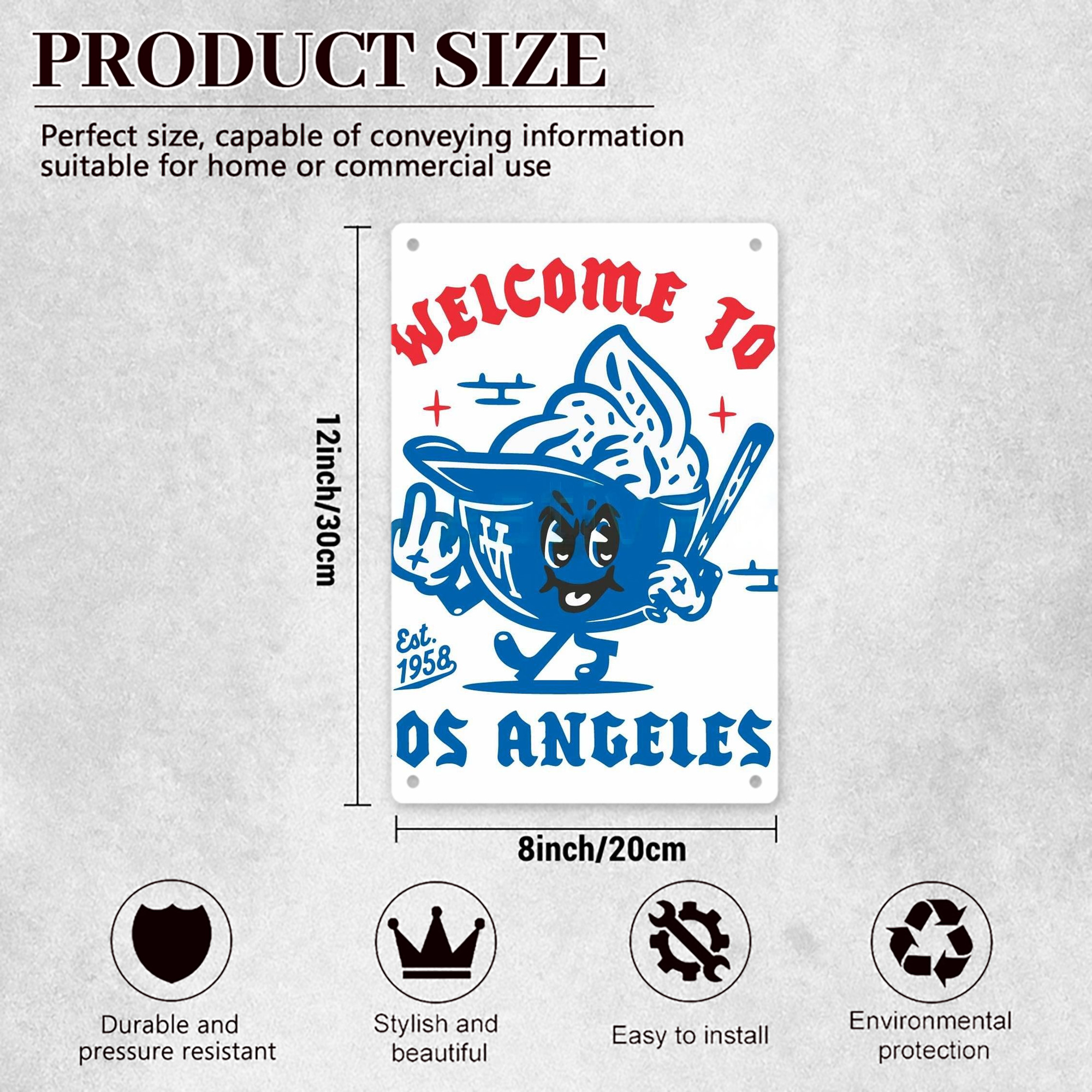  8x12inch Vertical Aluminum Sign - Durable Fade-Resistant Indoor/Outdoor Safety & Information Plaque For Office, Hotel, Restaurant, Bar, Public Spaces