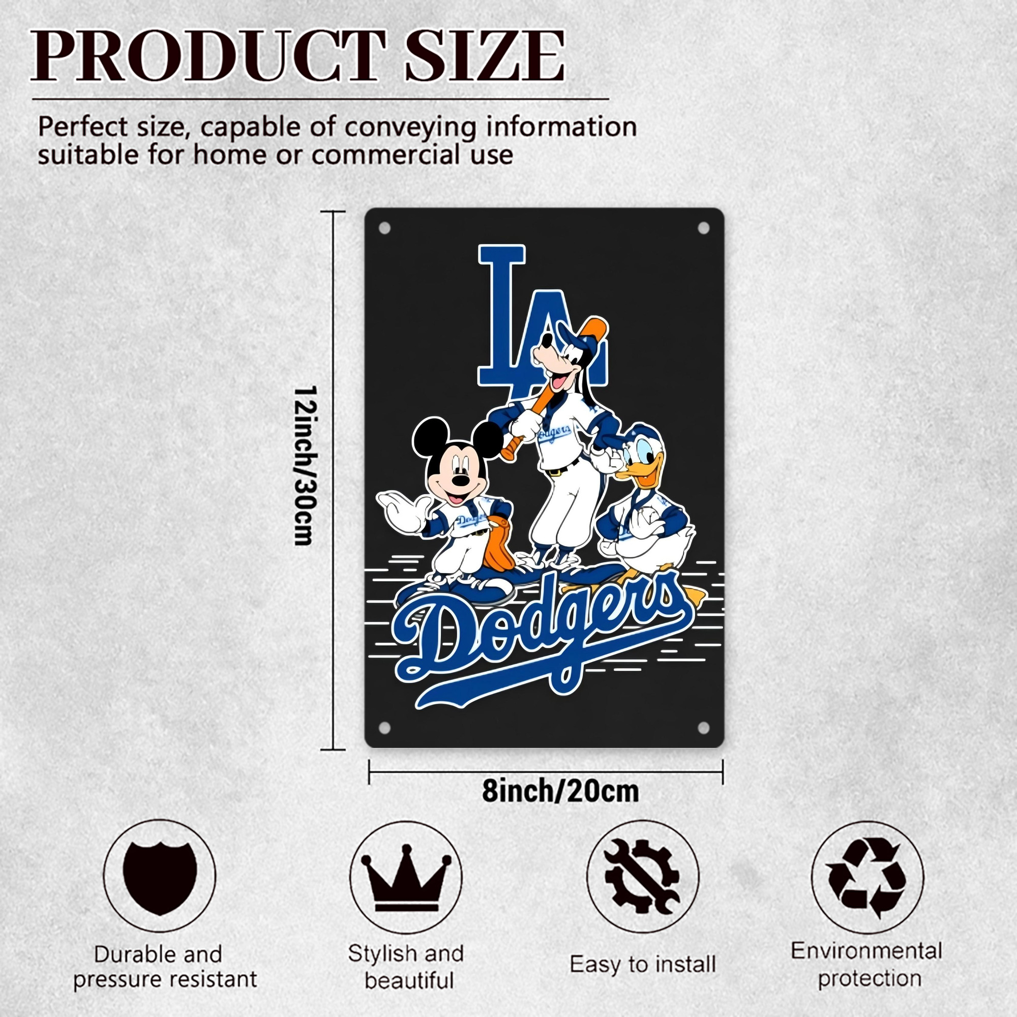  8x12inch Vertical Aluminum Sign - Durable Fade-Resistant Indoor/Outdoor Safety & Information Plaque For Office, Hotel, Restaurant, Bar, Public Spaces