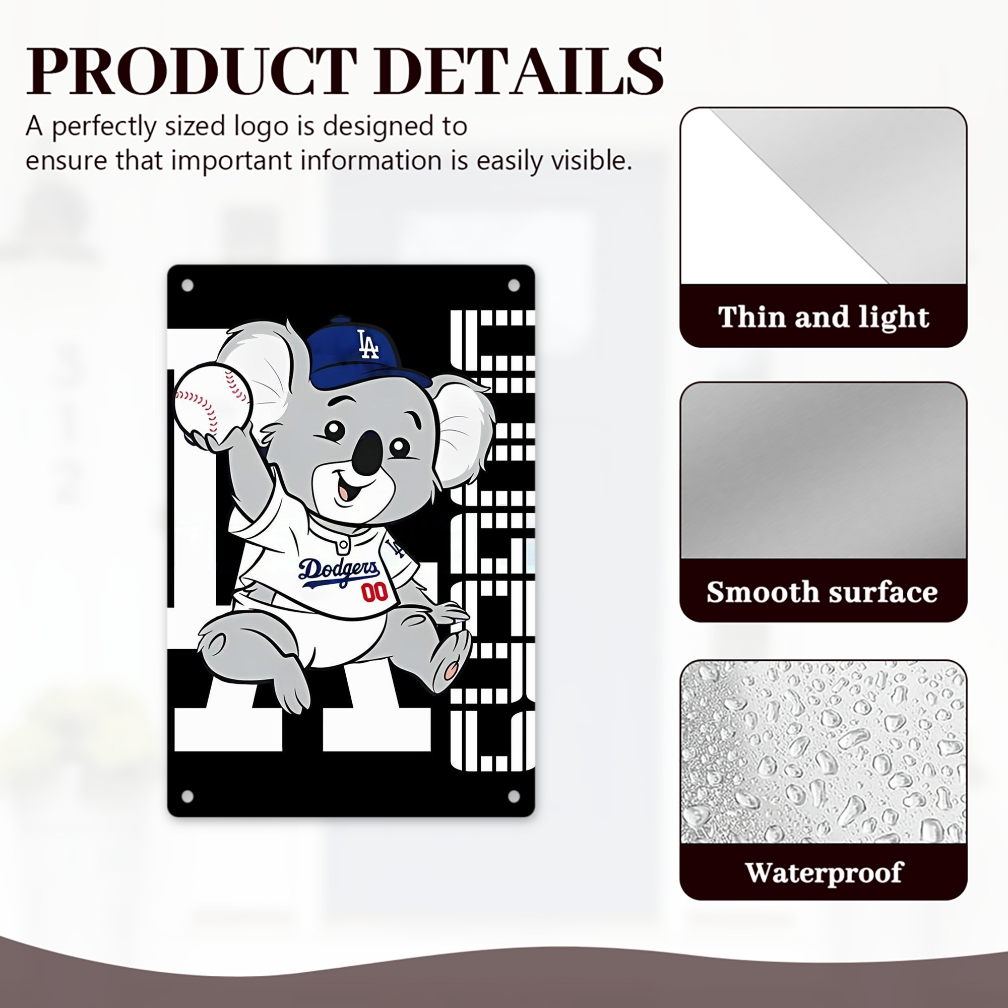  8x12inch Vertical Aluminum Sign - Durable Fade-Resistant Indoor/Outdoor Safety & Information Plaque For Office, Hotel, Restaurant, Bar, Public Spaces