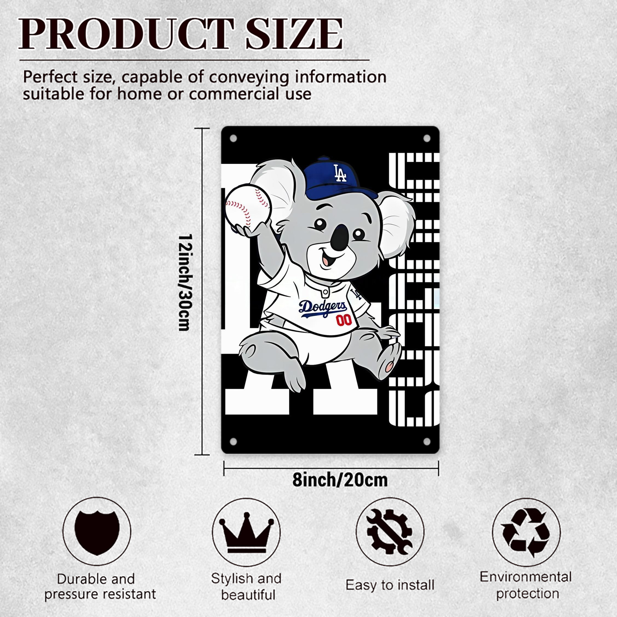  8x12inch Vertical Aluminum Sign - Durable Fade-Resistant Indoor/Outdoor Safety & Information Plaque For Office, Hotel, Restaurant, Bar, Public Spaces