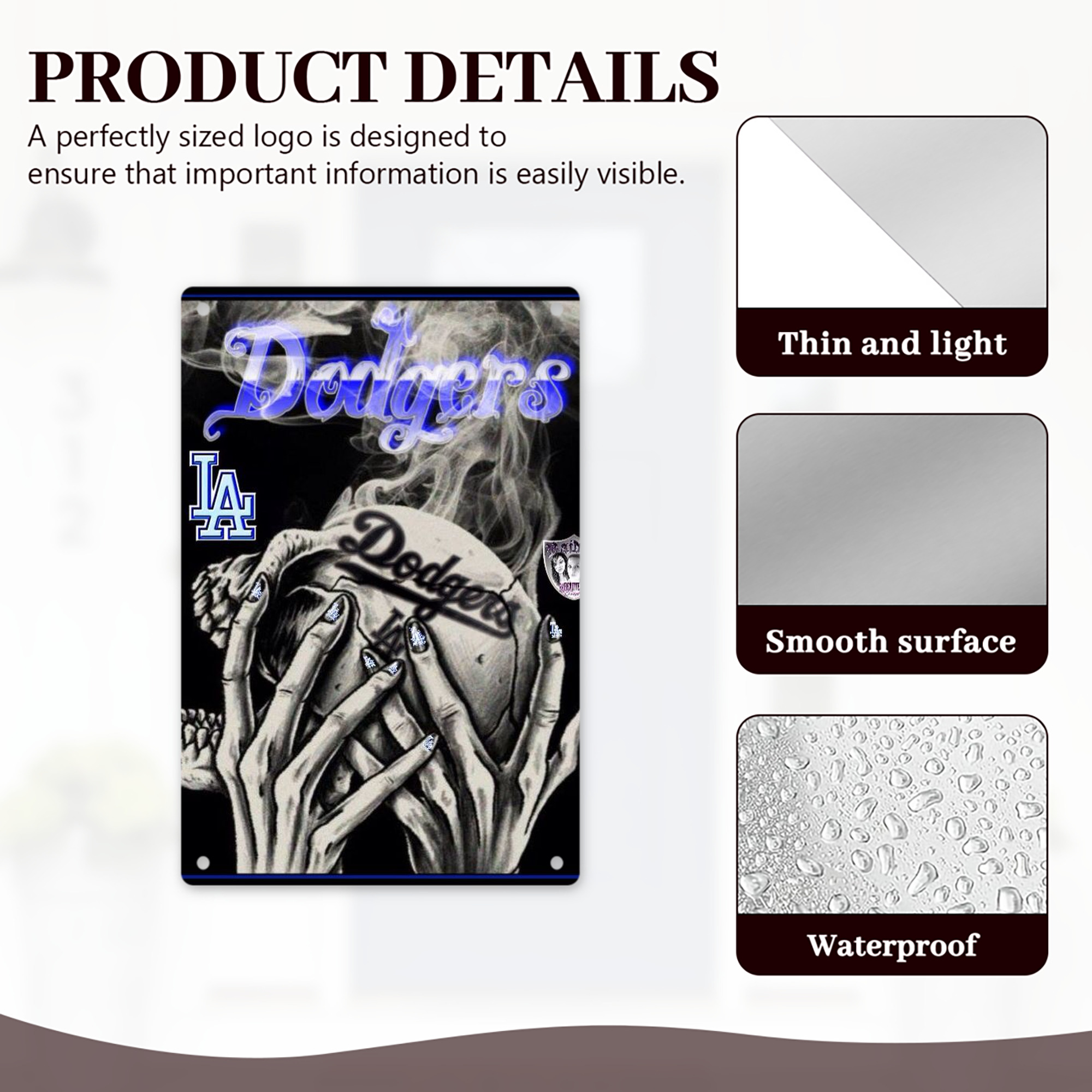  8x12inch Vertical Aluminum Sign - Durable Fade-Resistant Indoor/Outdoor Safety & Information Plaque For Office, Hotel, Restaurant, Bar, Public Spaces