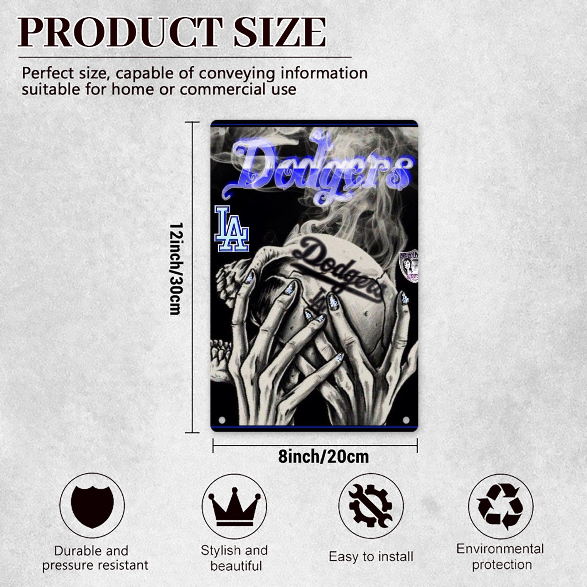  8x12inch Vertical Aluminum Sign - Durable Fade-Resistant Indoor/Outdoor Safety & Information Plaque For Office, Hotel, Restaurant, Bar, Public Spaces