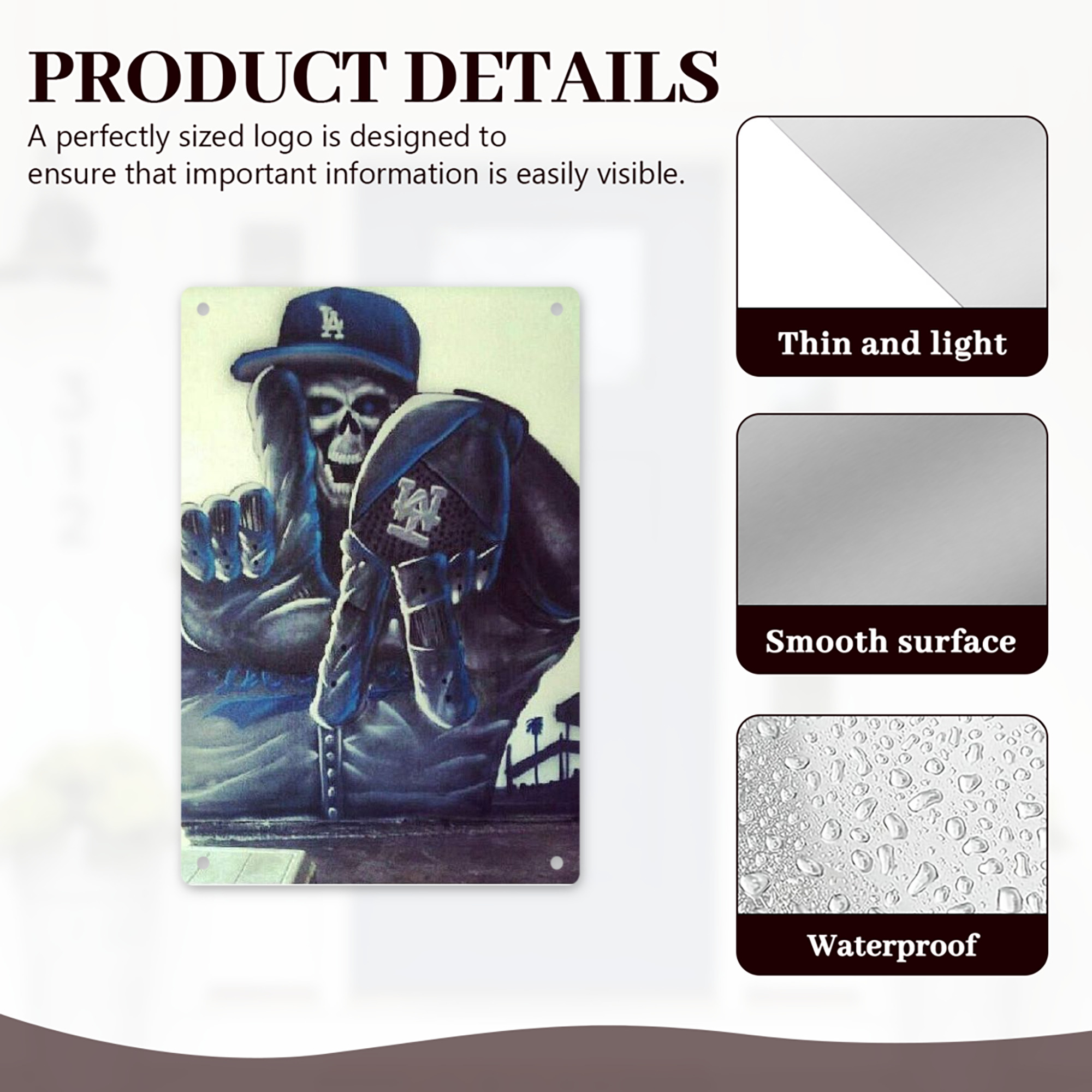  8x12inch Vertical Aluminum Sign - Durable Fade-Resistant Indoor/Outdoor Safety & Information Plaque For Office, Hotel, Restaurant, Bar, Public Spaces