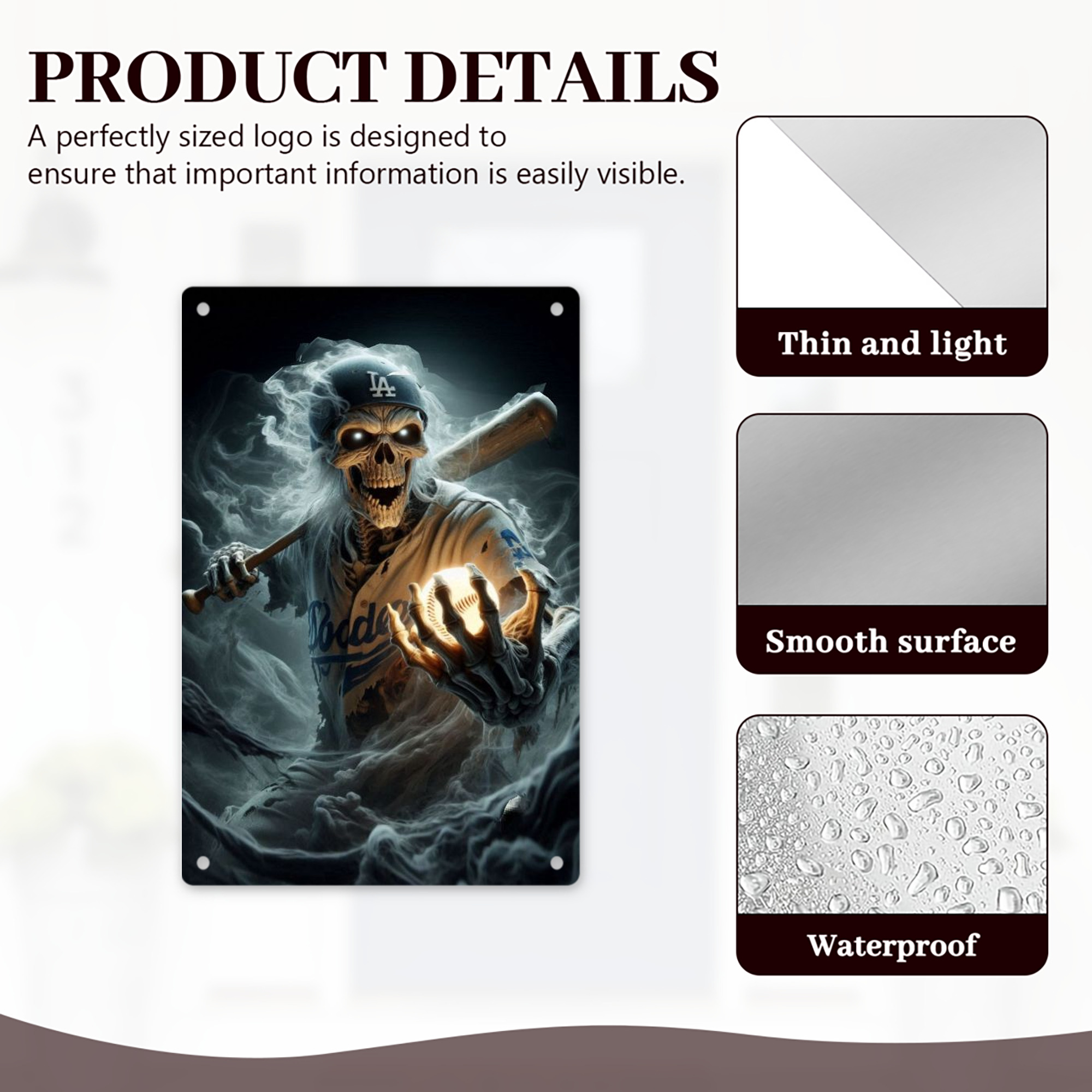  8x12inch Vertical Aluminum Sign - Durable Fade-Resistant Indoor/Outdoor Safety & Information Plaque For Office, Hotel, Restaurant, Bar, Public Spaces